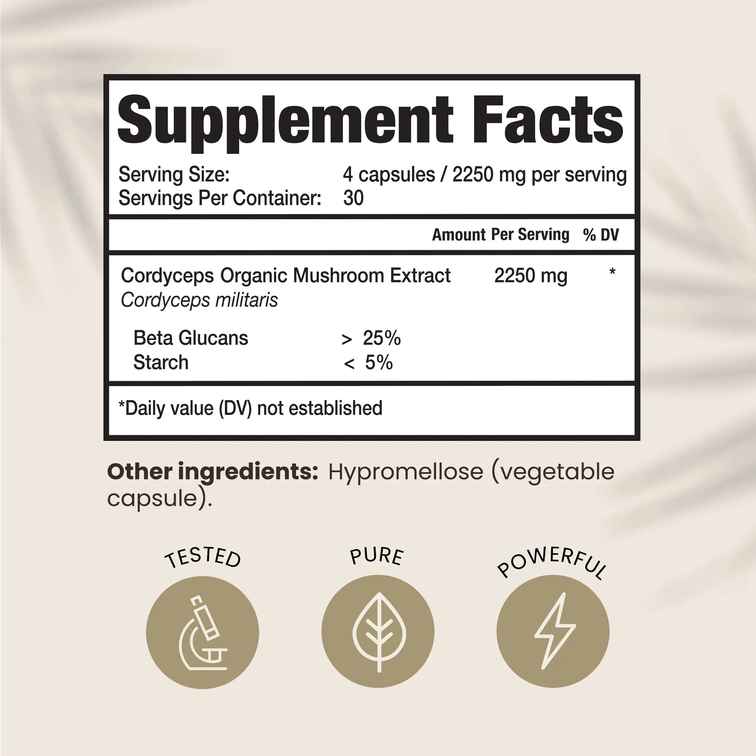 HPD Rx Premium Organic Cordyceps Mushroom Extract Performance , Pack of 2 HPD Rx Au supplements