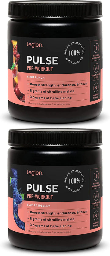 LEGION Pulse Pre Workout Supplement - All Natural Nitric Oxide Preworkout Drink to Boost LEGION Au supplements
