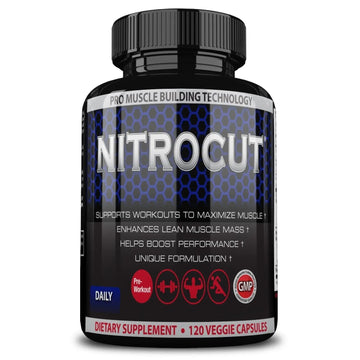 NITROCUT Pre Workout Supplement -120 Capsules - Nitric Oxide Supplements - l arginine NITROCUT Au supplements