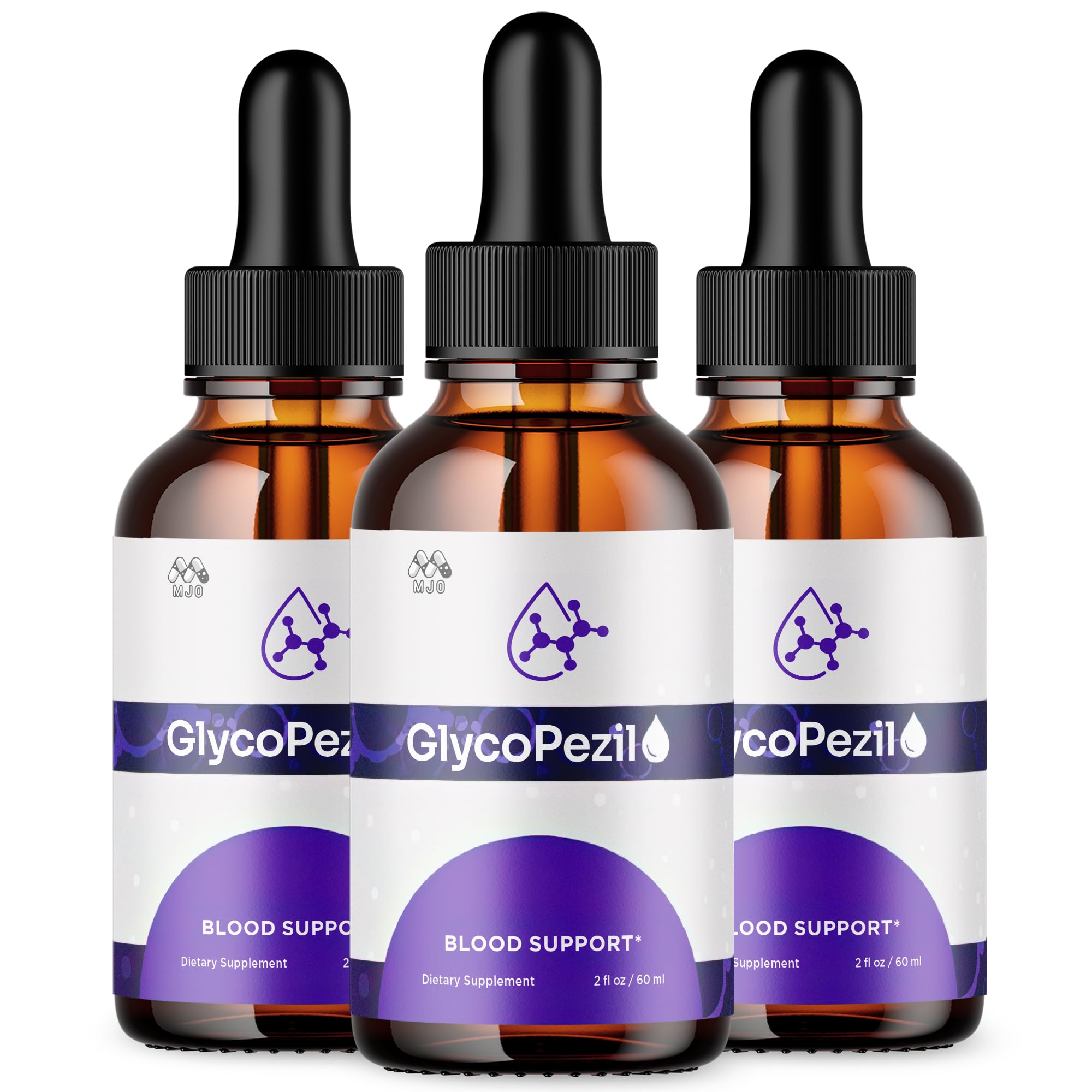(3 Pack) Glycopezil Drops, Official Glycopezil Blood Health Support Drops with All Natural Ingredients, Advanced Health & Wellness Support Formula with Premium Vitamins for Women & Men (90 Servings) MJO Au supplements