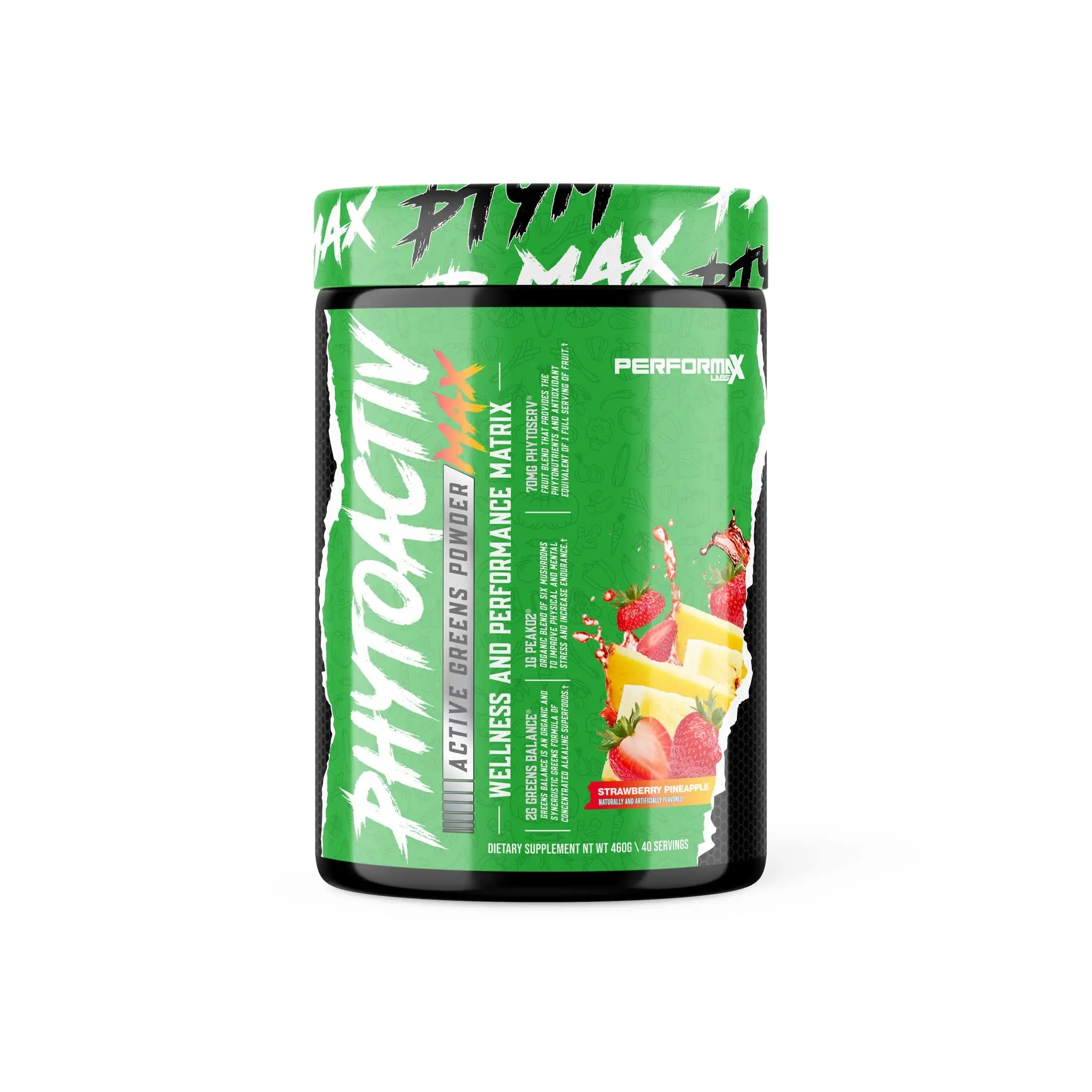 Performax Labs PhytoactivMax Active Greens Powder Wellness and Performance Matrix | Phytonutrients – Overall Health | 30 Servings (Strawberry Pineapple) Performax Labs Au supplements