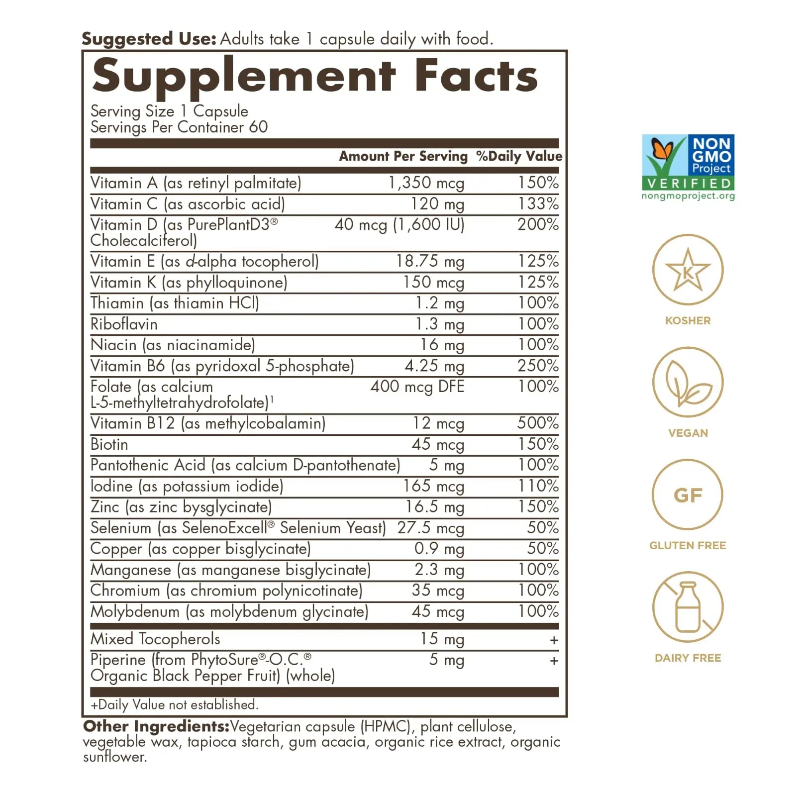 SOLGAR One a Day Women & Mens Bundle:Daily Women's Multi Whole Body Support, 60 Servings + Daily Men's Multivitamin Whole Body Support Supplement, 60 Servings SOLGAR Au supplements