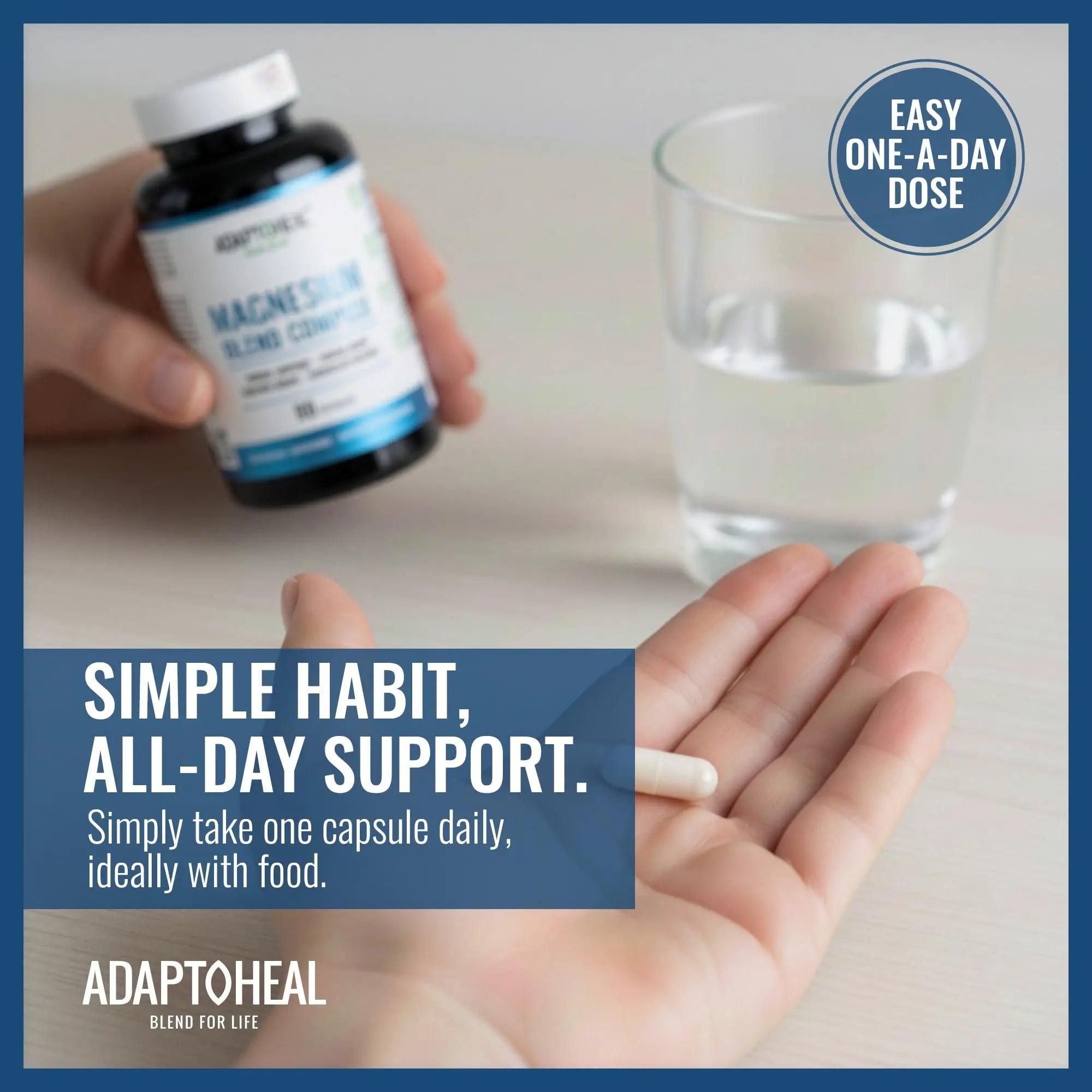 ADAPTOHEAL Magnesium Complex – Glycinate, Malate & Citrate with Vitamin B6, Sleep Support, Stress Relief, Muscle Relaxation, Nervous System Support – 90 Capsules ADAPTOHEAL Au supplements