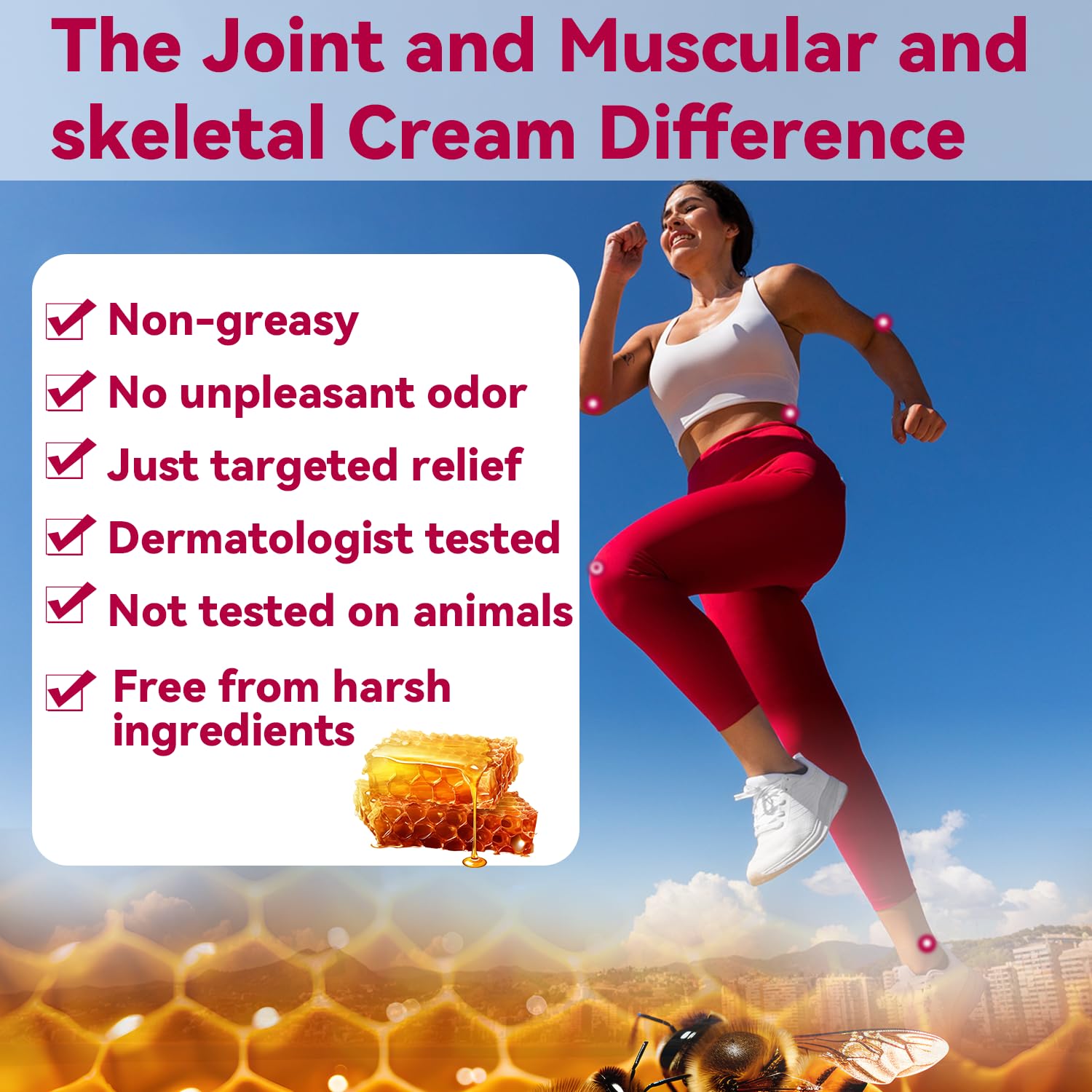 EOIK Bee Venom Muscle Bone Cream, Fast Acting, Relief for Back, Neck, Hand, Feet, Knee, Muscle, Shoulder, Topical, Wrist, Elbow, Hip, Nerve, Plantar, Ankle, Foot Discomfort, Vitamin B6 EOIK Au supplements
