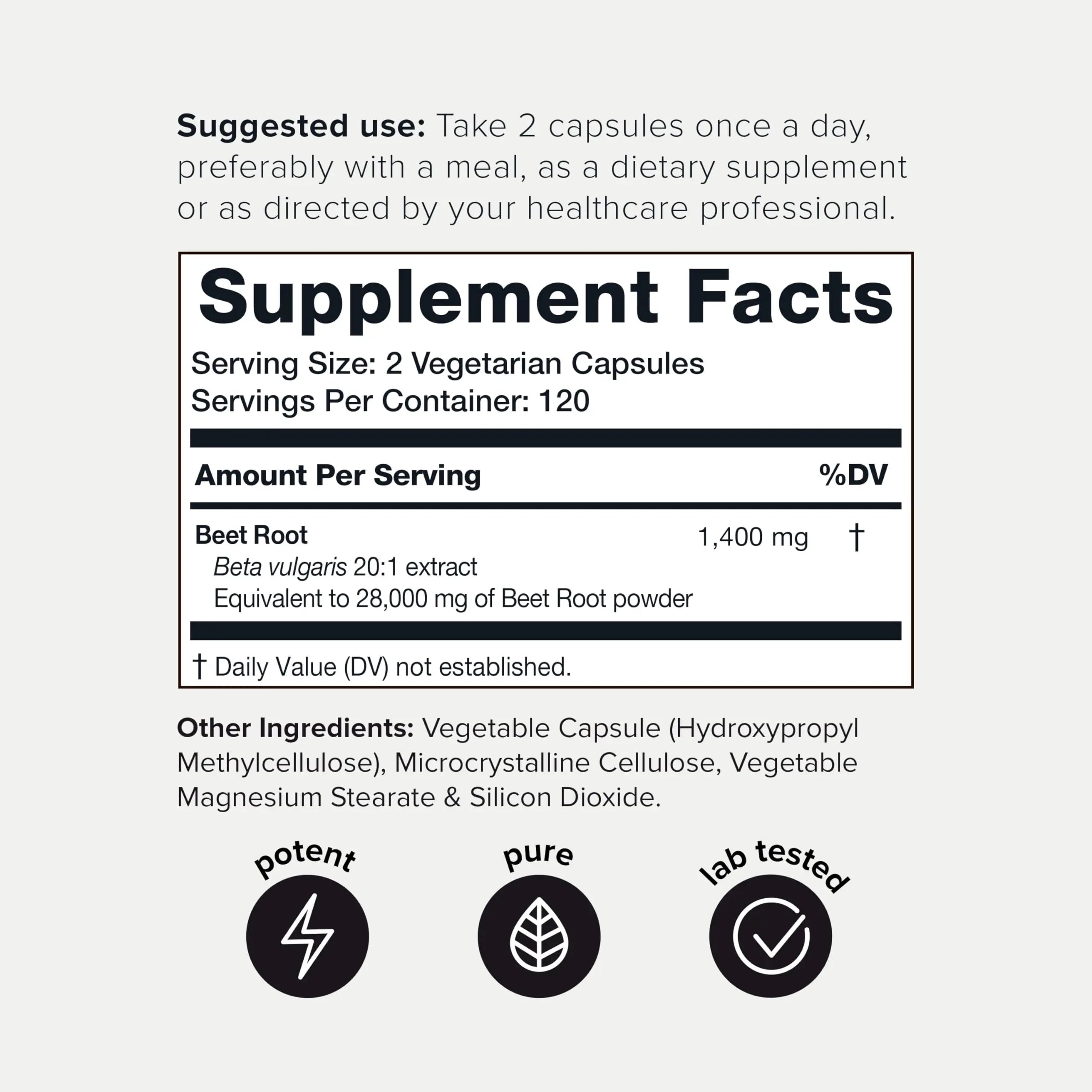 28,000mg 20x Concentrated Extract Beet Root Capsules - Natural Nitric Oxide Booster Toniiq Au supplements