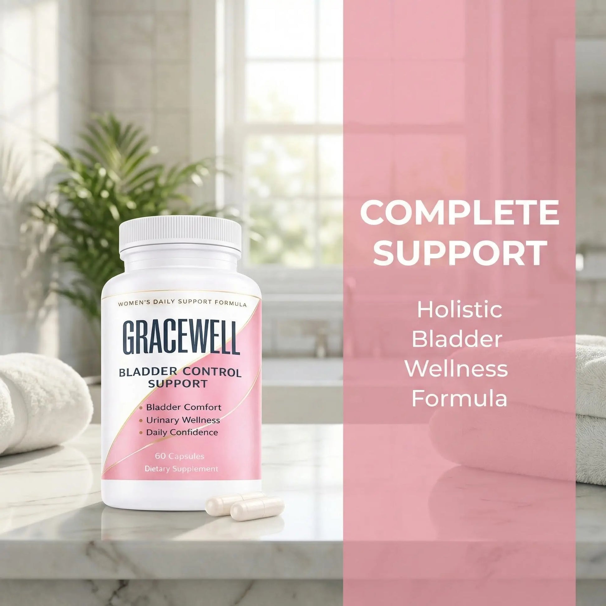 DXWXH Gracewell Bladder Wellness Supplement for Women & Men, Herbal Support with Asian Ginseng, Chinese Yam, Chinese Peony, Urinary Tract Health Formula, 60 Capsules (1) DXWXH Au supplements