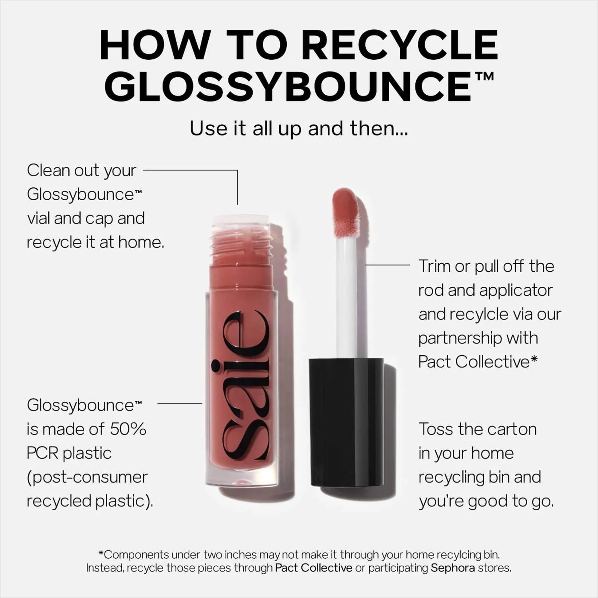 Saie Glossybounce High-Shine Hydrating Lip Gloss Oil - Sheer Tinted Lip Oil with Hyaluronic Acid + Jojoba Oil for Long-Lasting Moisture (.17 oz) (Disco + Bounce) Saie Au supplements