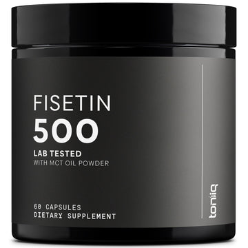 Toniiq Ultra High Purity Fisetin 500mg - 98%+ Higly Purified & Bioavailable Fisetin Supplement with MCT Oil for Absorption - Third-Party Tested Senolytic Supplements for Aging Support - 60 Capsules Toniiq Au supplements