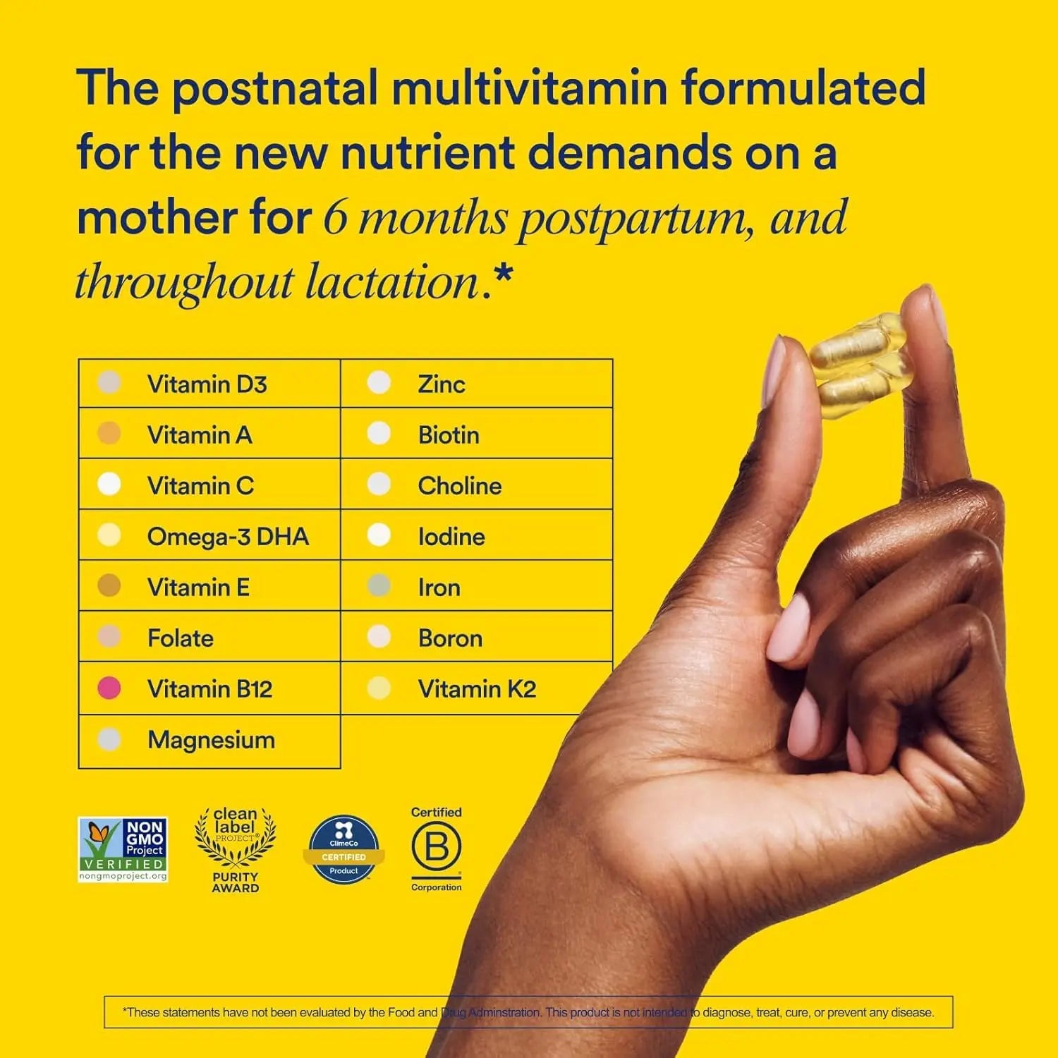 Ritual Essential for Women Postnatal Multivitamin - Postpartum Vitamin - Omega-3 DHA & Choline for Lactation Support, Vitamin A, C, D3 & Zinc Ritual Au supplements