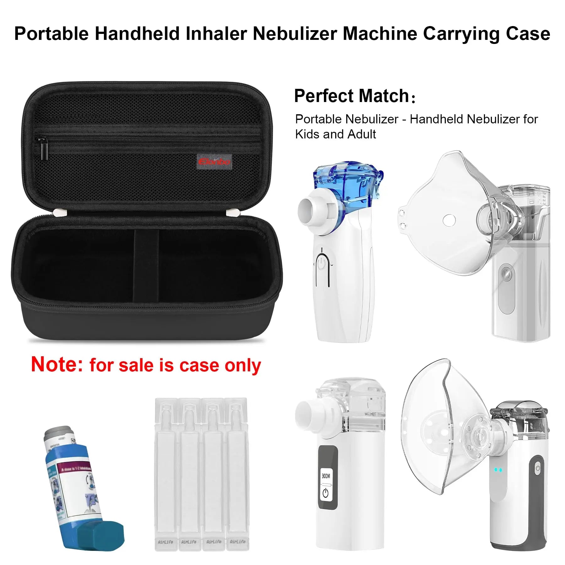 Elonbo Carrying Case for Portable Handheld Inhaler Nebulizer Machine for Adults and Kids Elonbo Au supplements