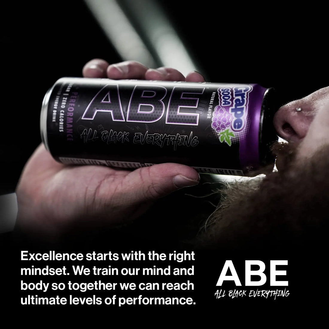 ABE Energy + Performance Sugar Free Energy Drink - All Black Everything Drink ABE all black everything Au supplements