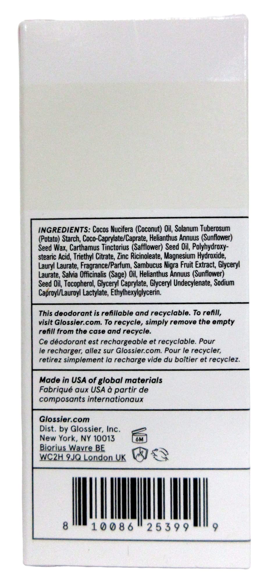 Glossier - Deodorant Refill Stick - Orange Blossom Neroli - 65 g / 2.2 oz Glossier Au supplements