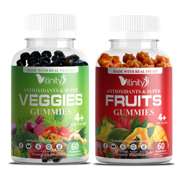 VITINITY Made with Real Fruit-Real Veggie Gummies-Superfood Vegetable Vitamin Supplement for Women,Men,Kids-Blend of Fruit and Greens for Daily Health.Fruits and Vegetables Supplements (30-Day Supply) VITINITY Au supplements