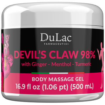 Dulac - Devil's Claw 98% Cream Maximum Strength 16.9 Fl Oz, Natural Joint and Muscle Comfort Cream, Enriched with Menthol for Cool Effect DULÀC FARMACEUTICI 1982 Au supplements