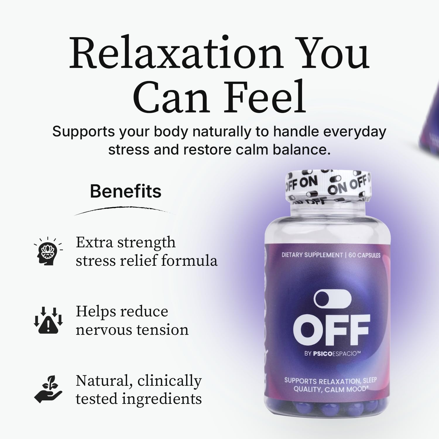 PSICÓESPACIO ON & Off Day & Night Supplement Bundle – Natural Energy with Ashwagandha + Sleep Aid with Melatonin & L-Theanine for Adults, Focus, Relaxation & Mood Support, 60 Count Each OFF BY PSICOESPACIO Au supplements