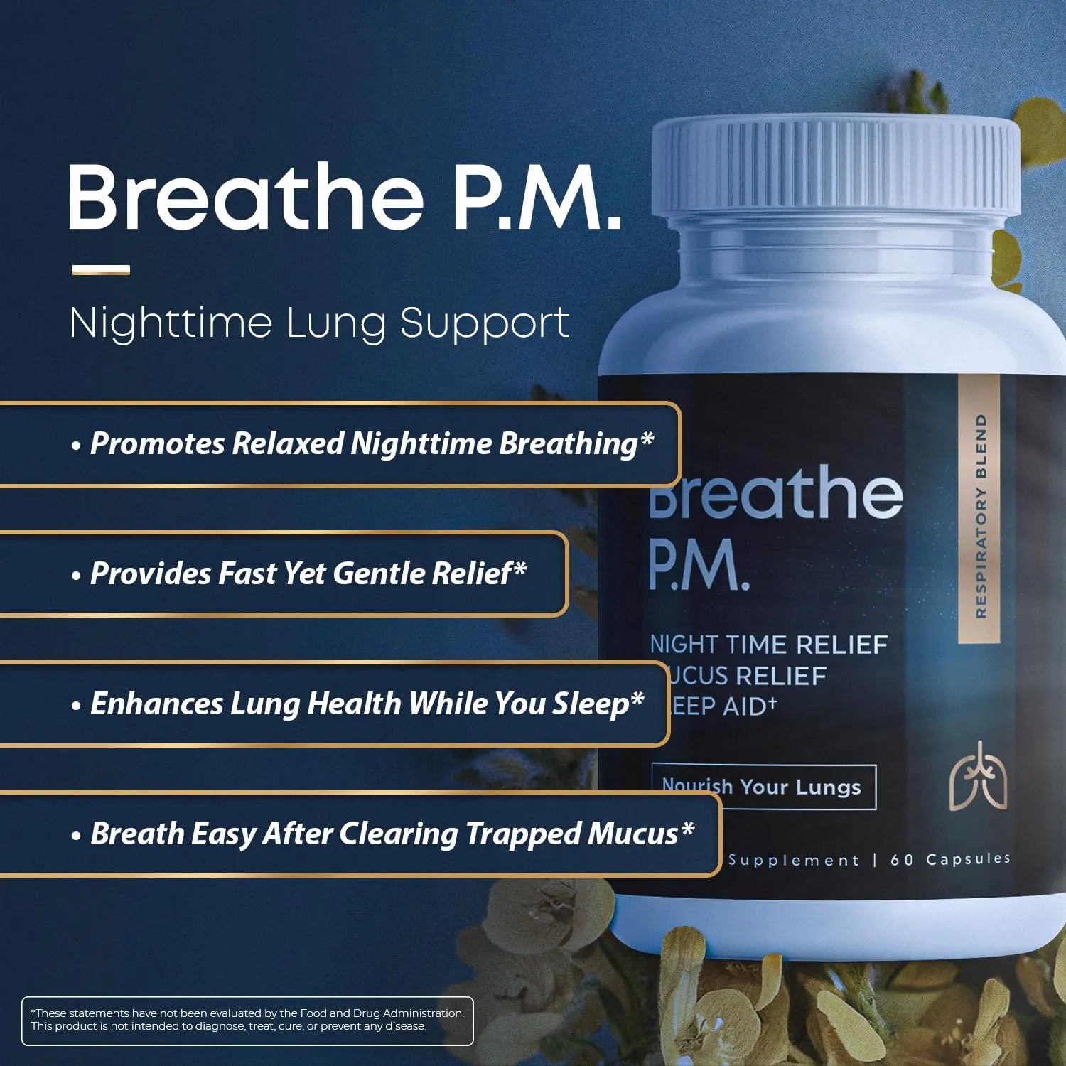 BREATHE & BREATHE PM Bundle - 60 Caps & 1 fl.oz. Mullein Drops for Lungs & Airways: Peppermint, Thyme, & Mullein Leaf Extract for Lungs Detox for Smokers - Clear Mucus & Breathe - GMO-Free & USA-Made Herbal Tea Therapy Au supplements