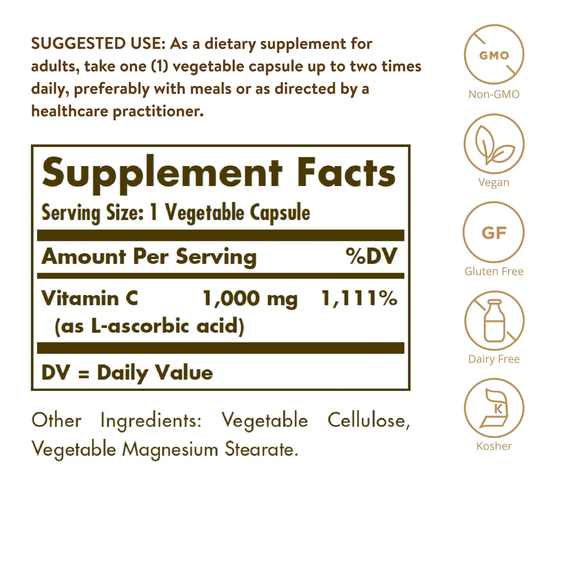 Solgar Vitamin C 1000mg - Healthy Immune System - Helps Fight Free Radicals - Vegan SOLGAR Au supplements