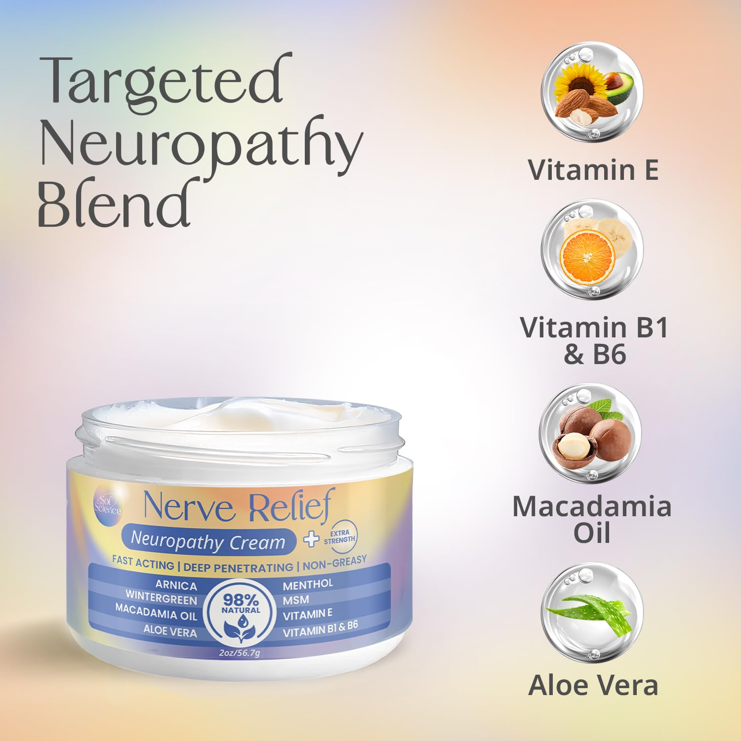 PURPLE CANYON Nerve Pain Relief Cream for Neuropathy – for Feet & Legs | MSM, Arnica, Alpha Lipoic Acid | Fast-Absorbing, Non-Greasy Formula | 2 oz PURPLE CANYON Au supplements