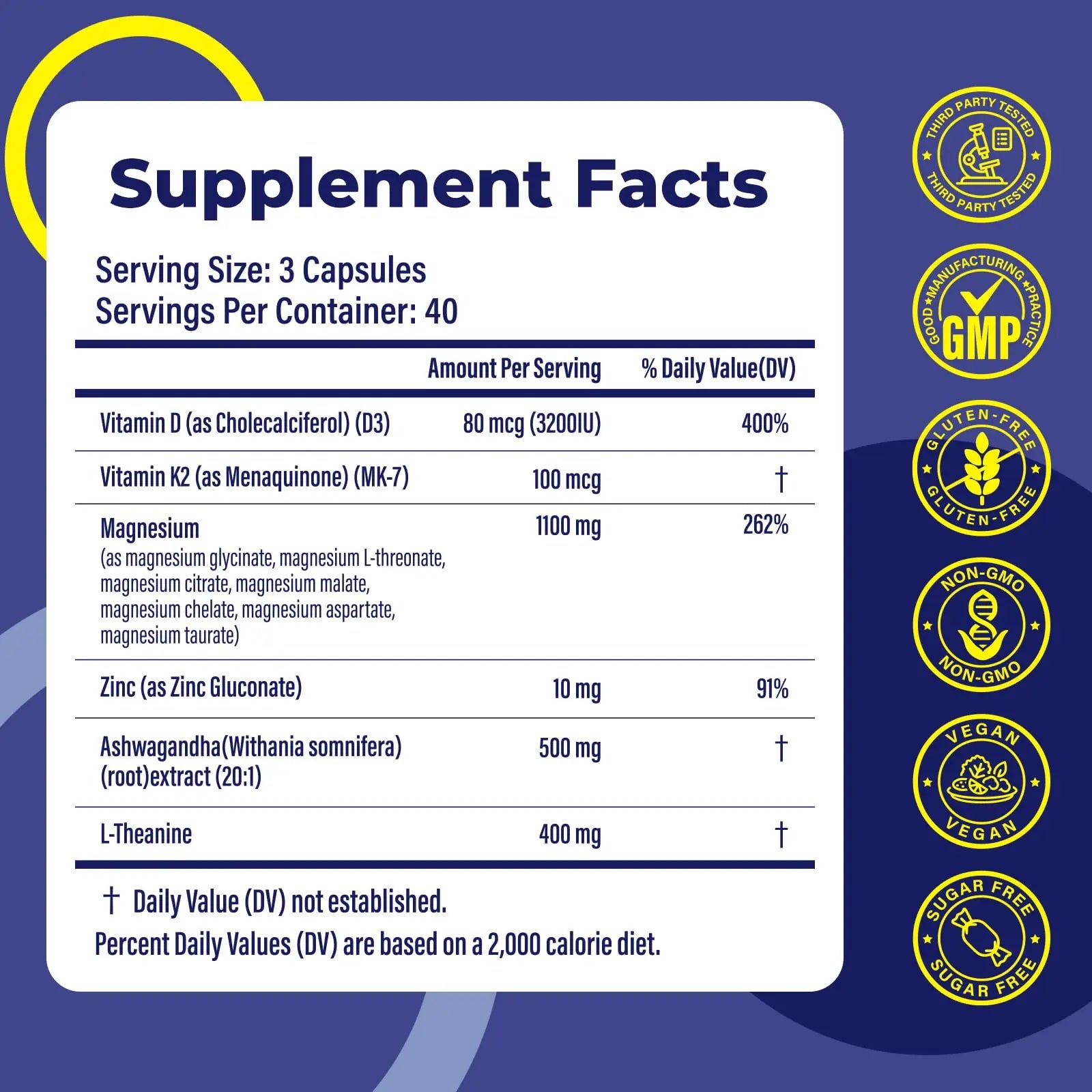 Magnesium Complex for Women & Men 1100mg, 7-in-1 Magnesium Supplement with Ashwagandha & L-Theanine for Calm & Sleep Support, High Absorption, Vegan 120 Capsules Zytheron Au supplements