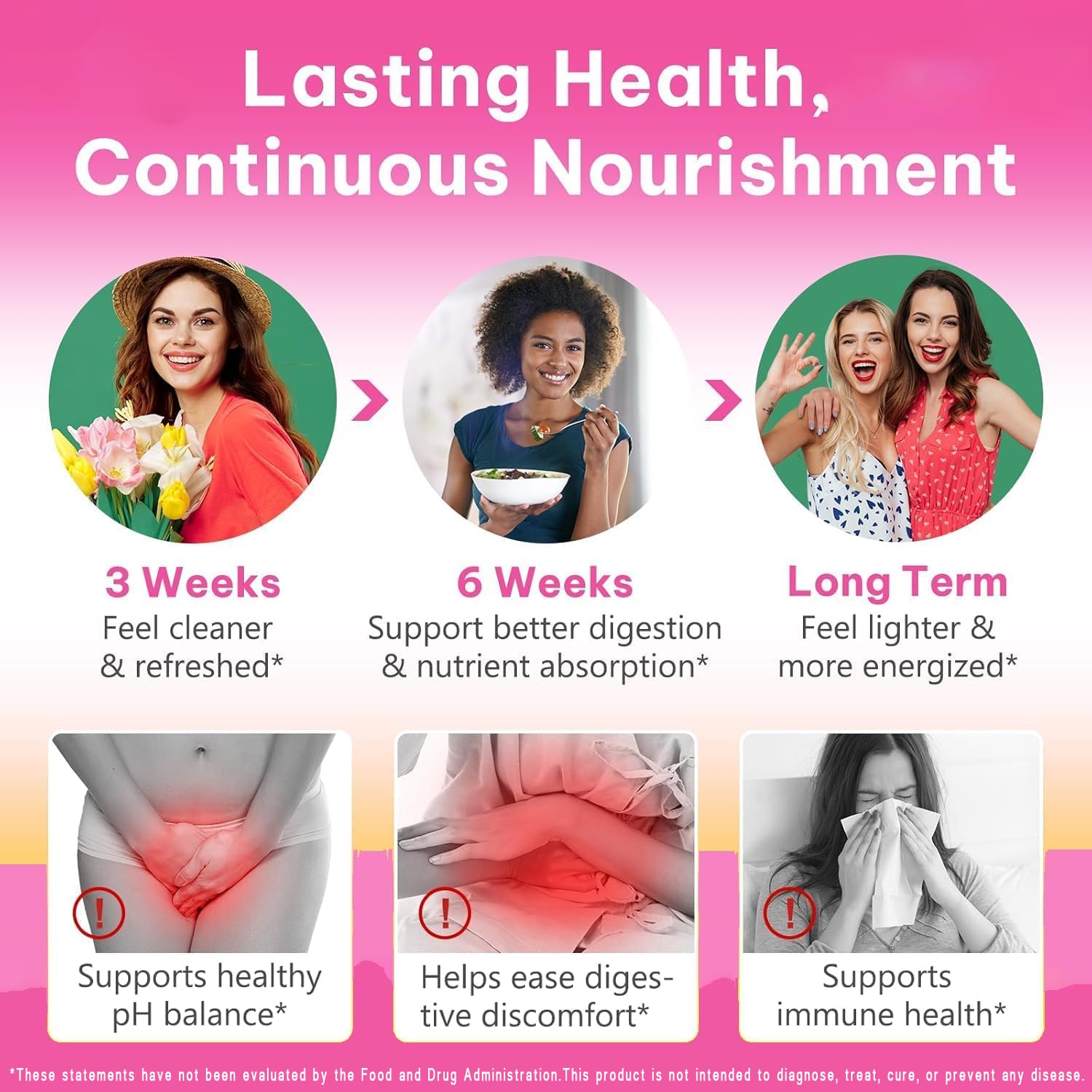KEDISOM Premium Feminine Balance Gummies - for Women’s Health & Wellness - Immune Support - Vegan, Gluten-Free - Hawaiian Pineapple - 60 Gummies - 30 Servings KEDISOM Au supplements