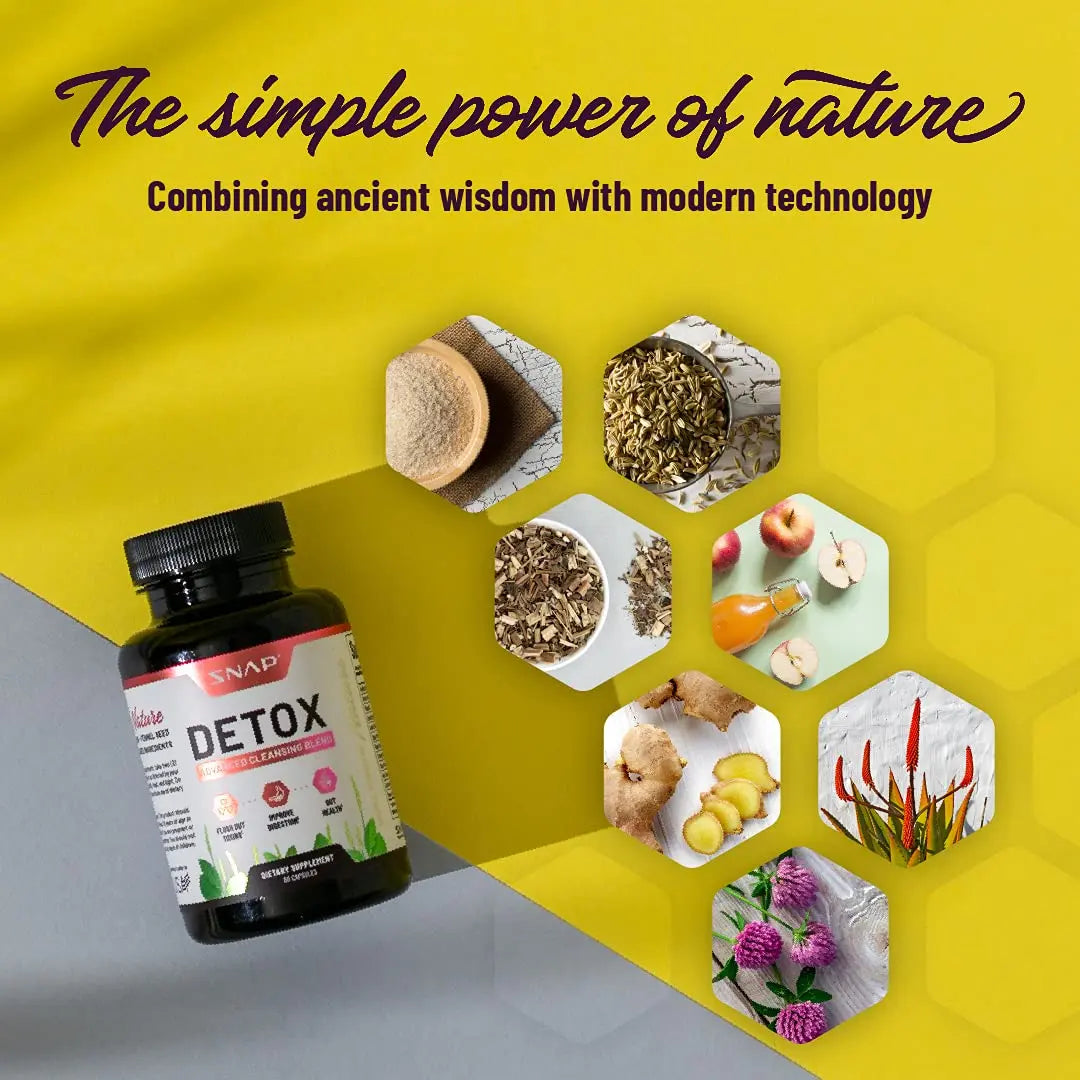 Snap Supplements Detox Cleanse Capsules - Advanced Blend for Full Body Detox & Cleans Snap Supplements Au supplements