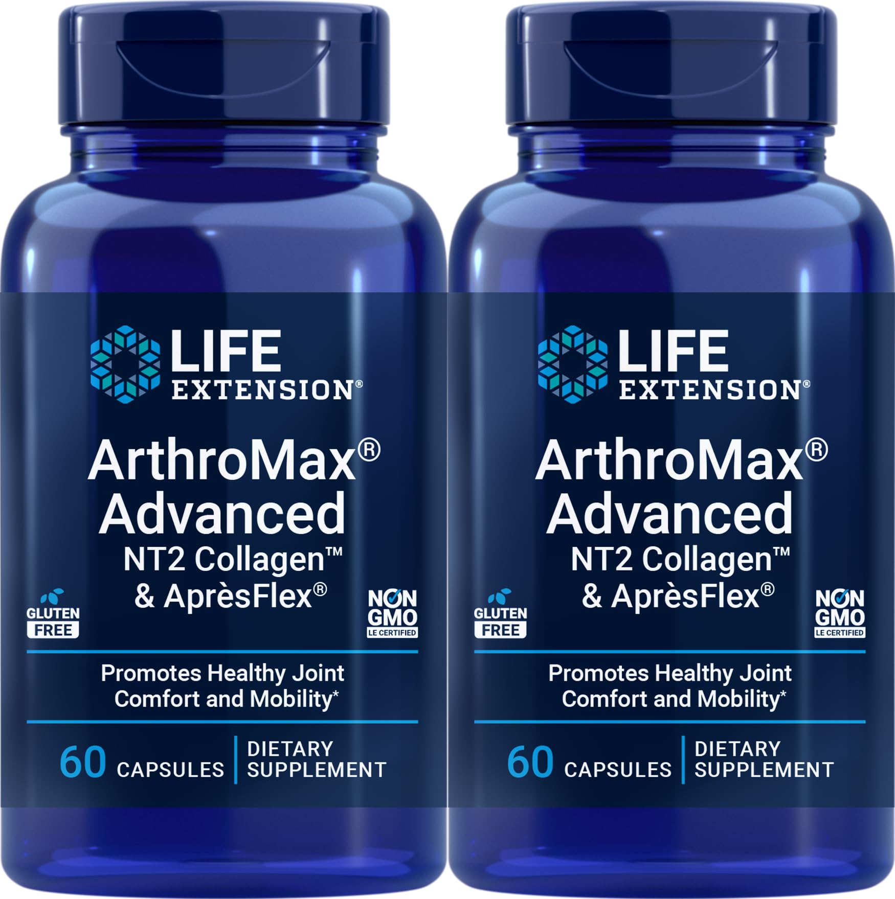 Life Extension ArthroMax Advanced with NT2 Collagen & ApresFlex, 60 Capsules (Pack of 2) Life Extension Au supplements