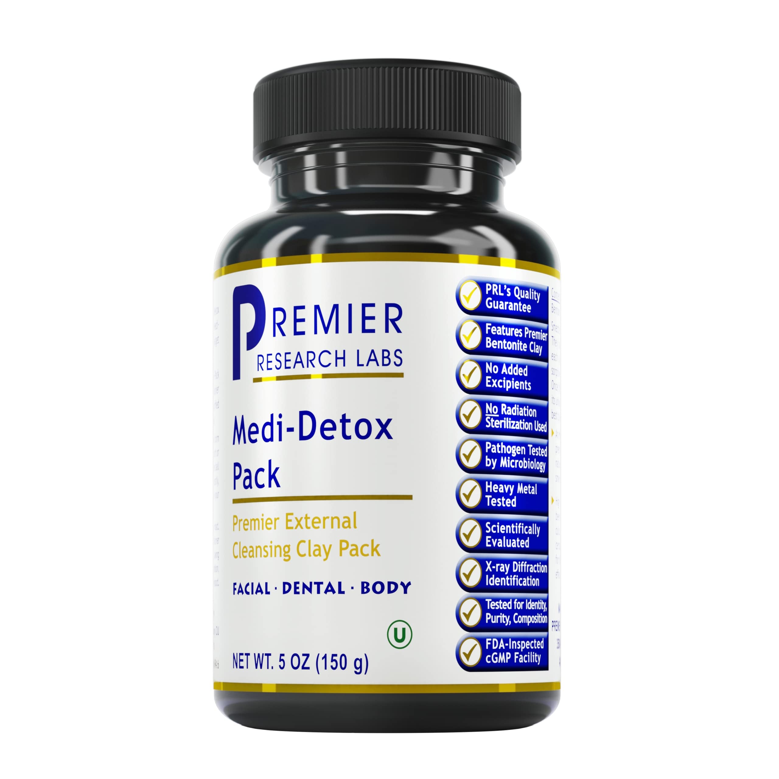 Premier Research Labs Medi-Dental Pack - Detoxifying Volcanic Clay - Dental & Body Cleansing - With Calcium Smectites Silica & Mineral Oxides - 5 oz Premier Research Labs Au supplements