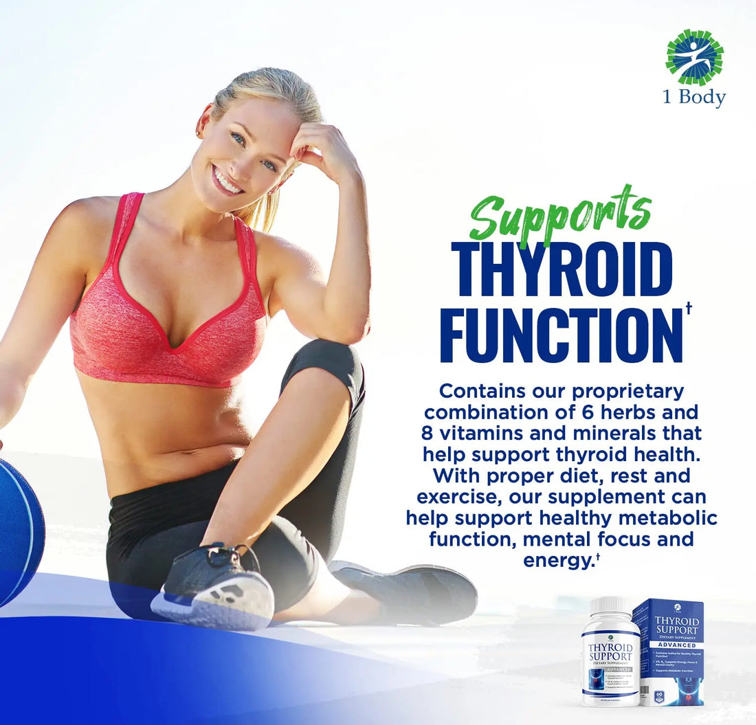 Thyroid Support Supplement for Women and Men - 3 Pack 90 Days 1 Body Au supplements