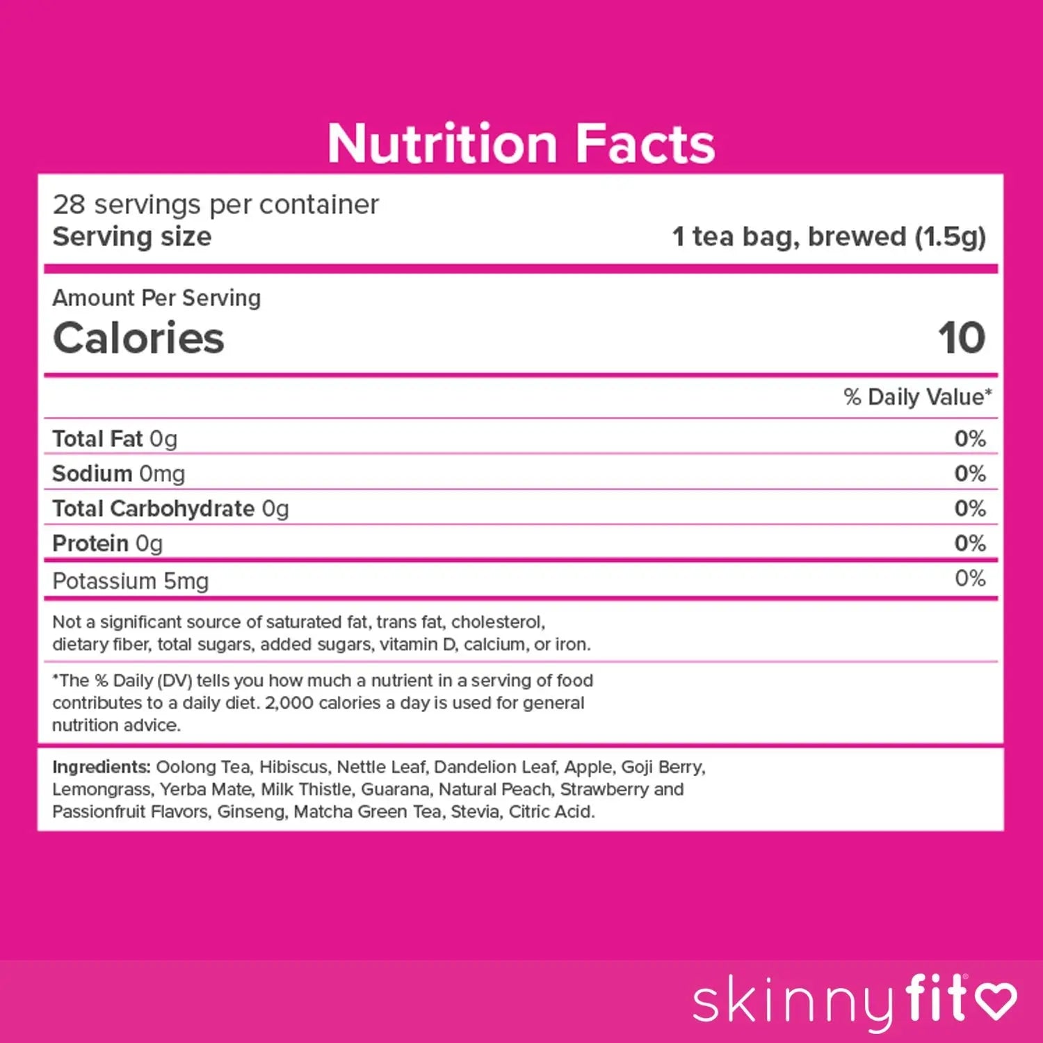 SkinnyFit Detox Tea: All-Natural, Laxative-Free, Supports A Healthy Weight SkinnyFit Au supplements