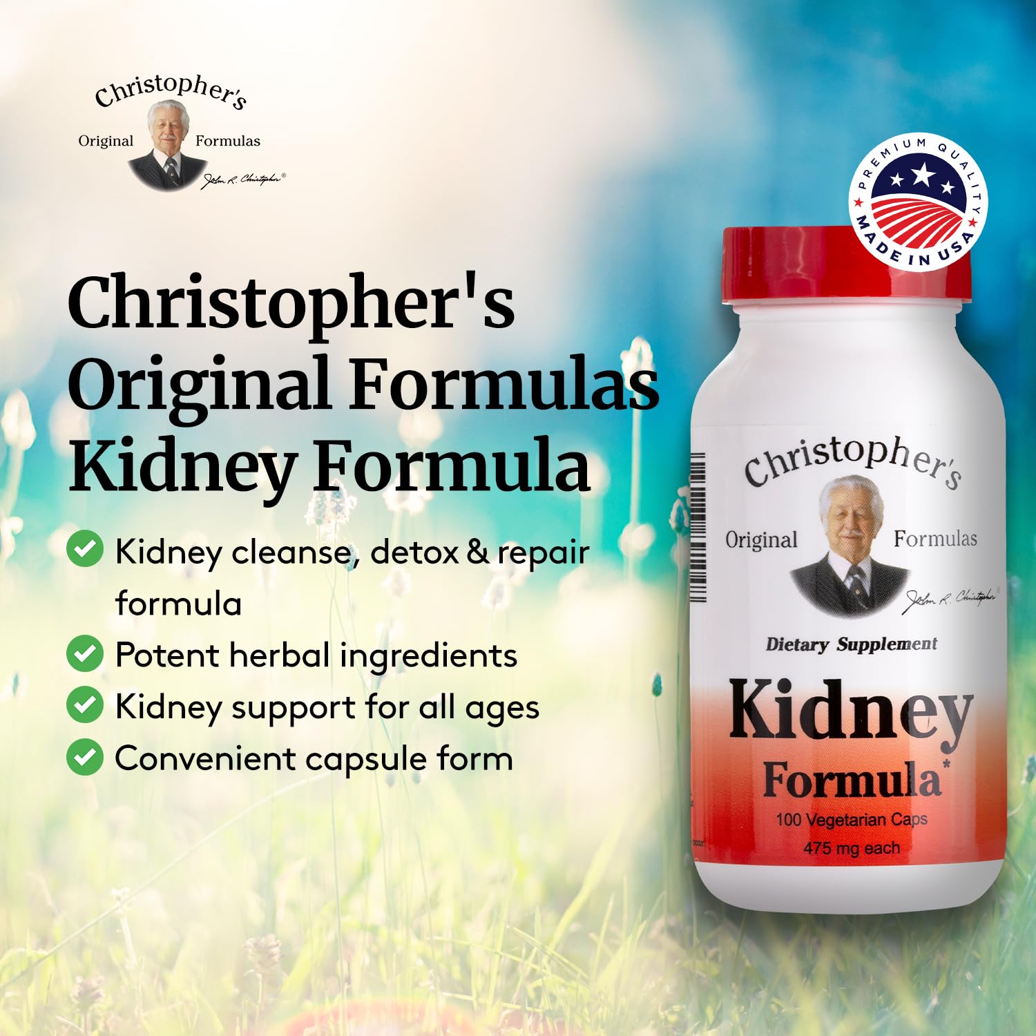 Christopher's Original Formulas Kidney Formula - Kidney Cleanse Detox & Repair Formula - Herbal Blend for Kidney Support Christopher's Original Formulas Au supplements
