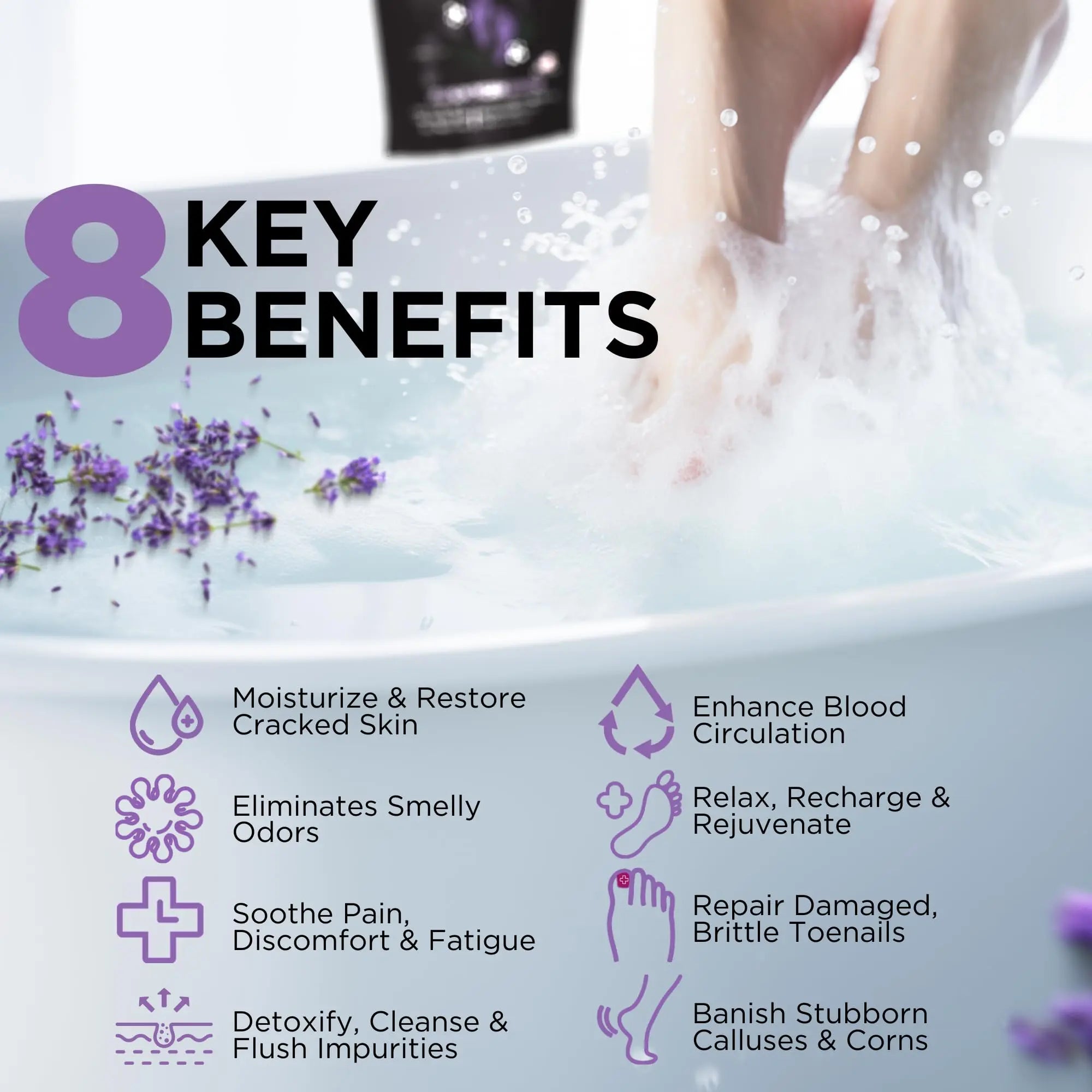 Calming Lavender Foot Soak with Epsom Salt, Made in USA, Foot Soak Soothes Sore Tired DAILY REMEDY Au supplements