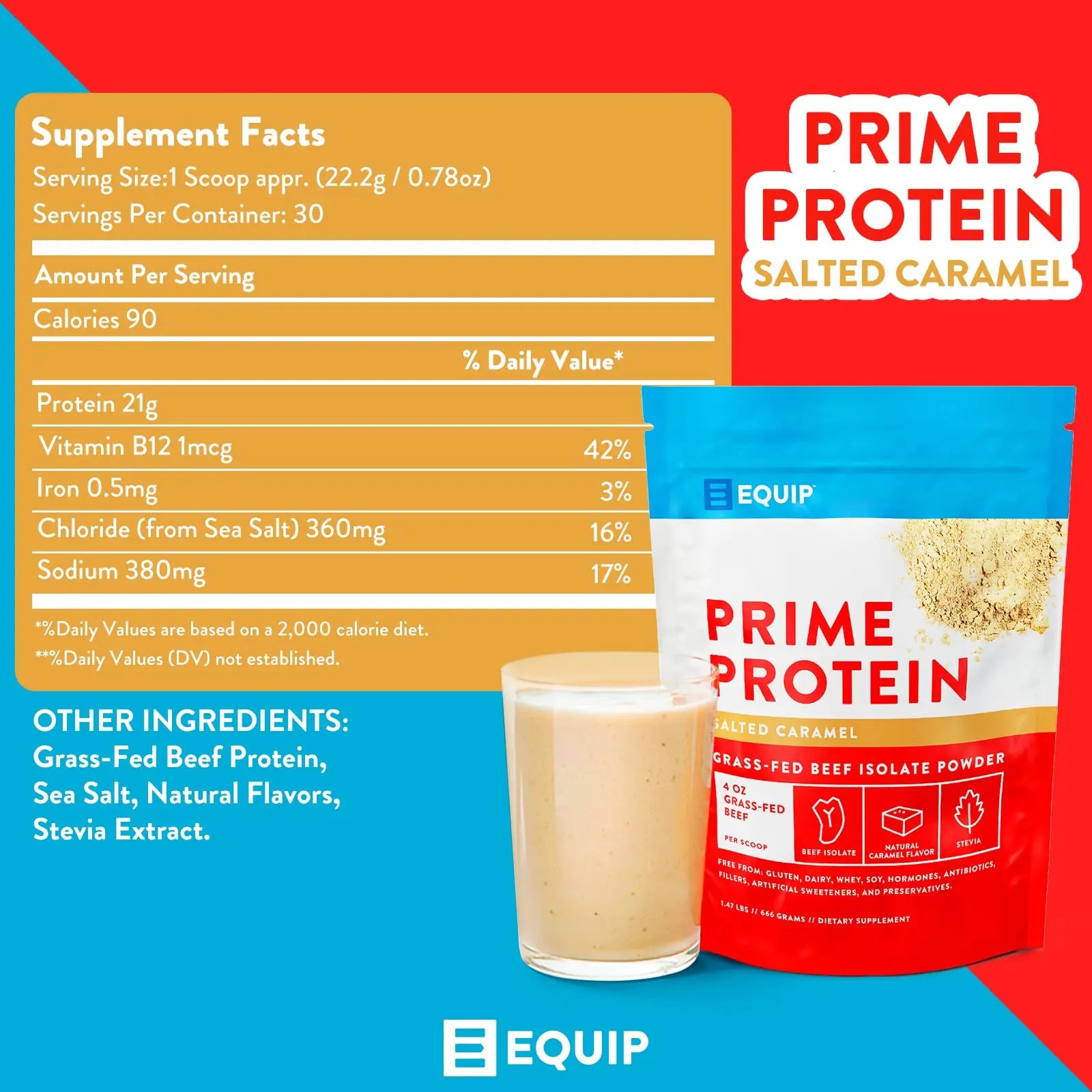 Equip Foods Prime Protein - Grass Fed Beef Protein Powder Isolate - Paleo and Keto Equip Au supplements