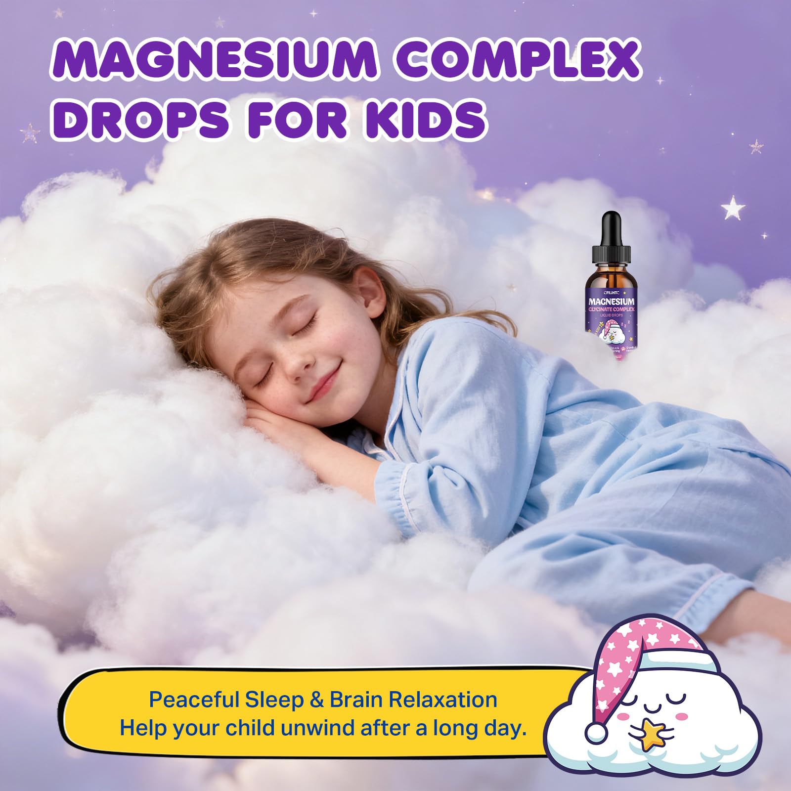 Magnesium Glycinate Liquid for Kids - Magnesium Bisglycinate Drops with L-Theanine, Chamomile & Vitamin B6, B12, C, D3 for Sleep, Relaxation, Immune Support, Calm & Focus - 2 Fl Oz, Strawberry Flavor CFILIHTC Au supplements
