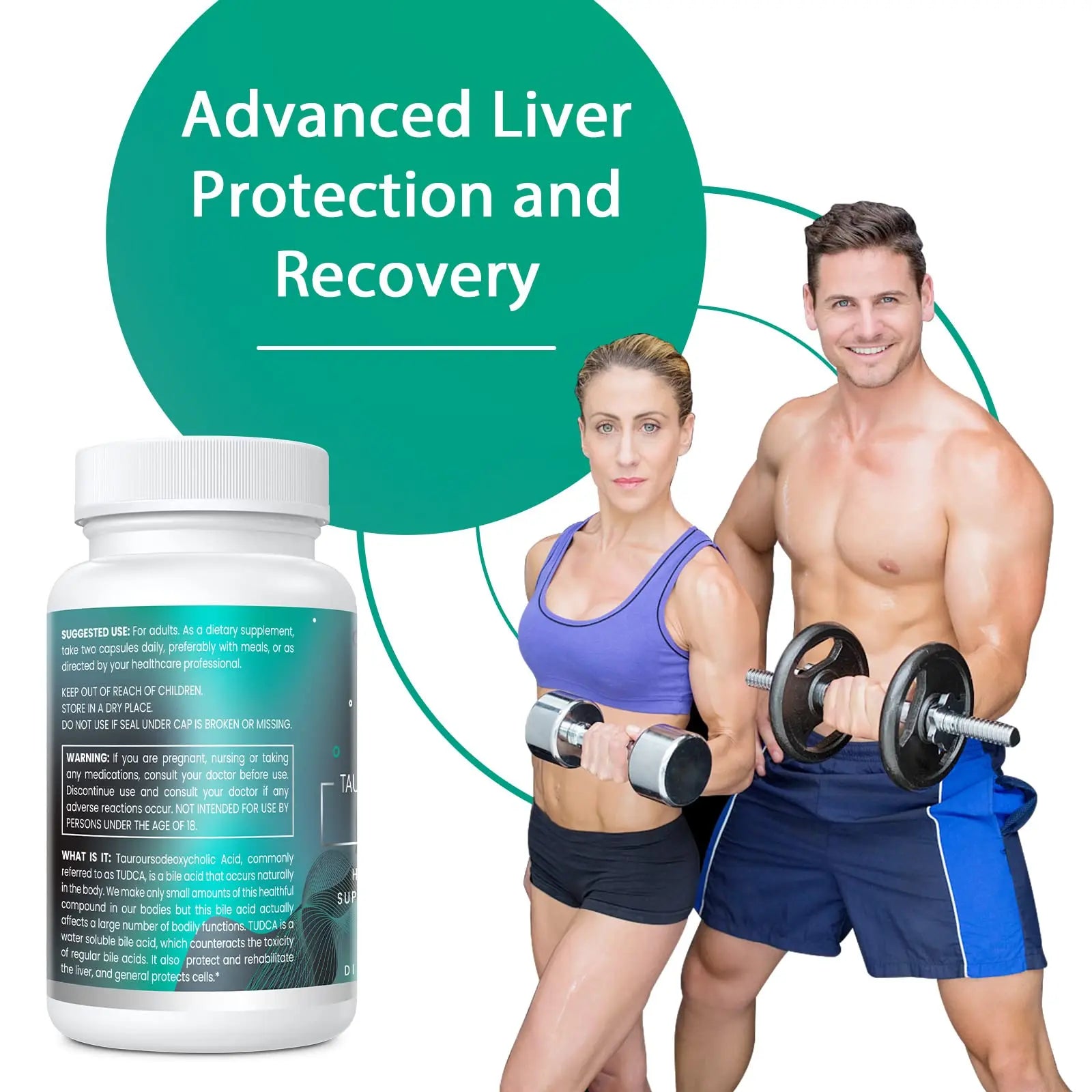 Genogna TUDCA 1100mg-Liver Support Supplement for Detox Cleanse, Water-Soluble Bile Genogna Au supplements