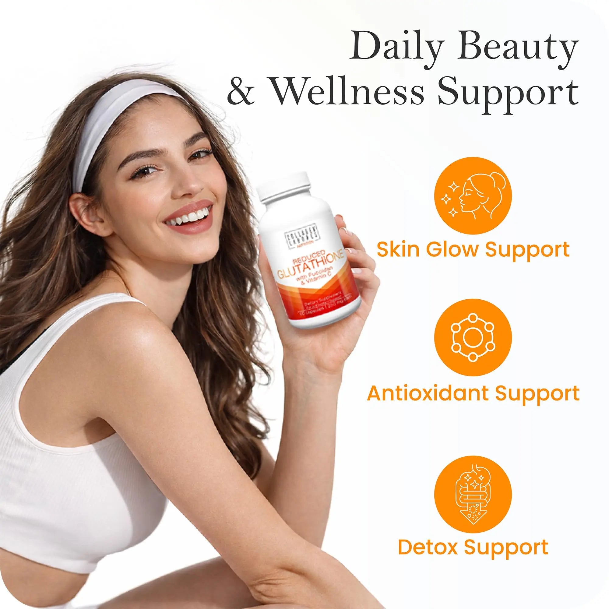 Advanced Glutathione Complex 500mg – with Fucoidan & Vitamin C – Antioxidant Support for Skin Glow, Detox & Immune Health – Non-GMO, Made in USA (60 Capsules) Collagen Laborés Au supplements