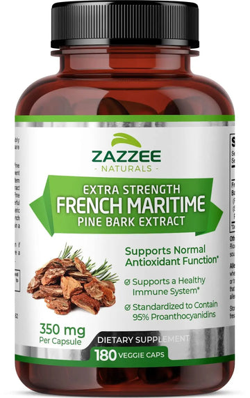 Zazzee Extra Strength French Maritime Pine Bark Extract, 350 mg Per Capsule Zazzee Au supplements