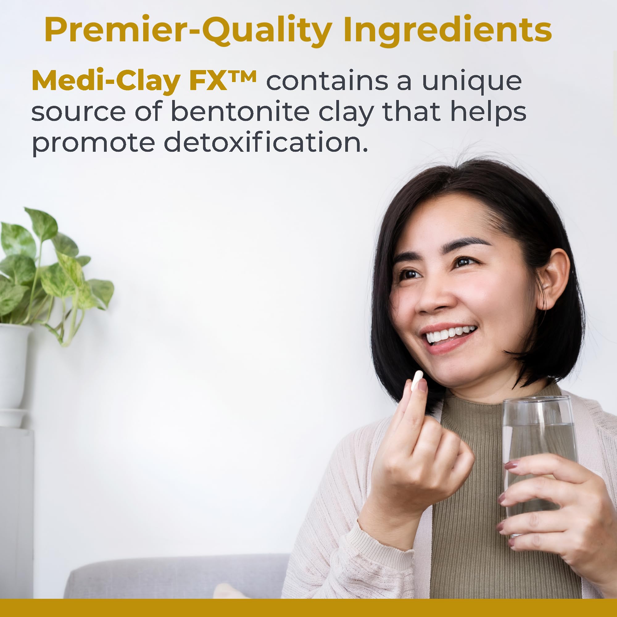 Premier Research Labs Medi-Clay-FX: Bentonite Clay Capsules for Detoxification | Food Grade Smectite Supplement | Absorb Toxins, Supports Cellular Health and Mold Detox - 90 Capsules Premier Research Labs Au supplements