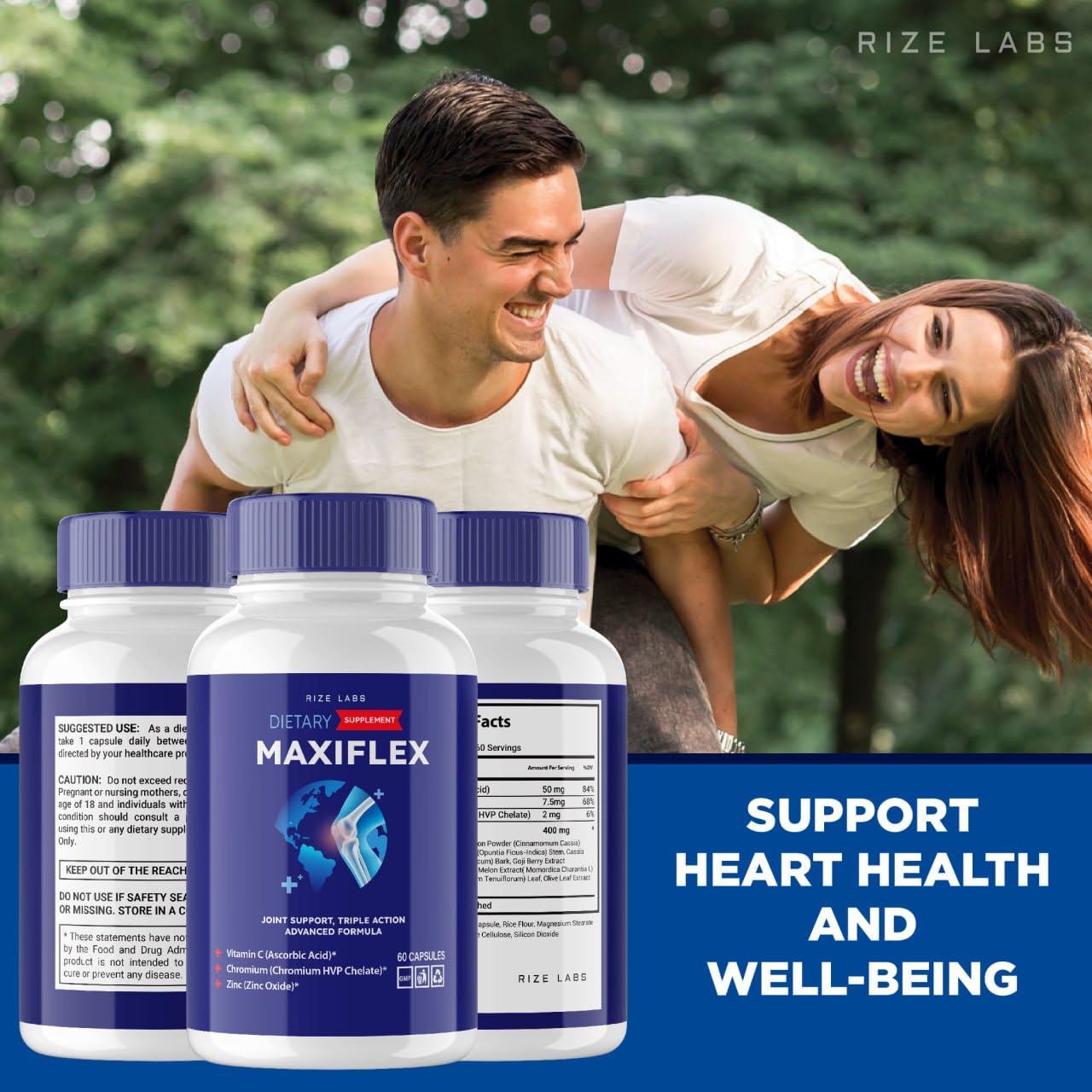 rize labs -Mexiflax All Natural Suppplement, Capsules for Joint Support, Pills for Mobility and Flexibility, Advanced Formula Supplement, Triple Action (120 Capsules) rize labs Au supplements