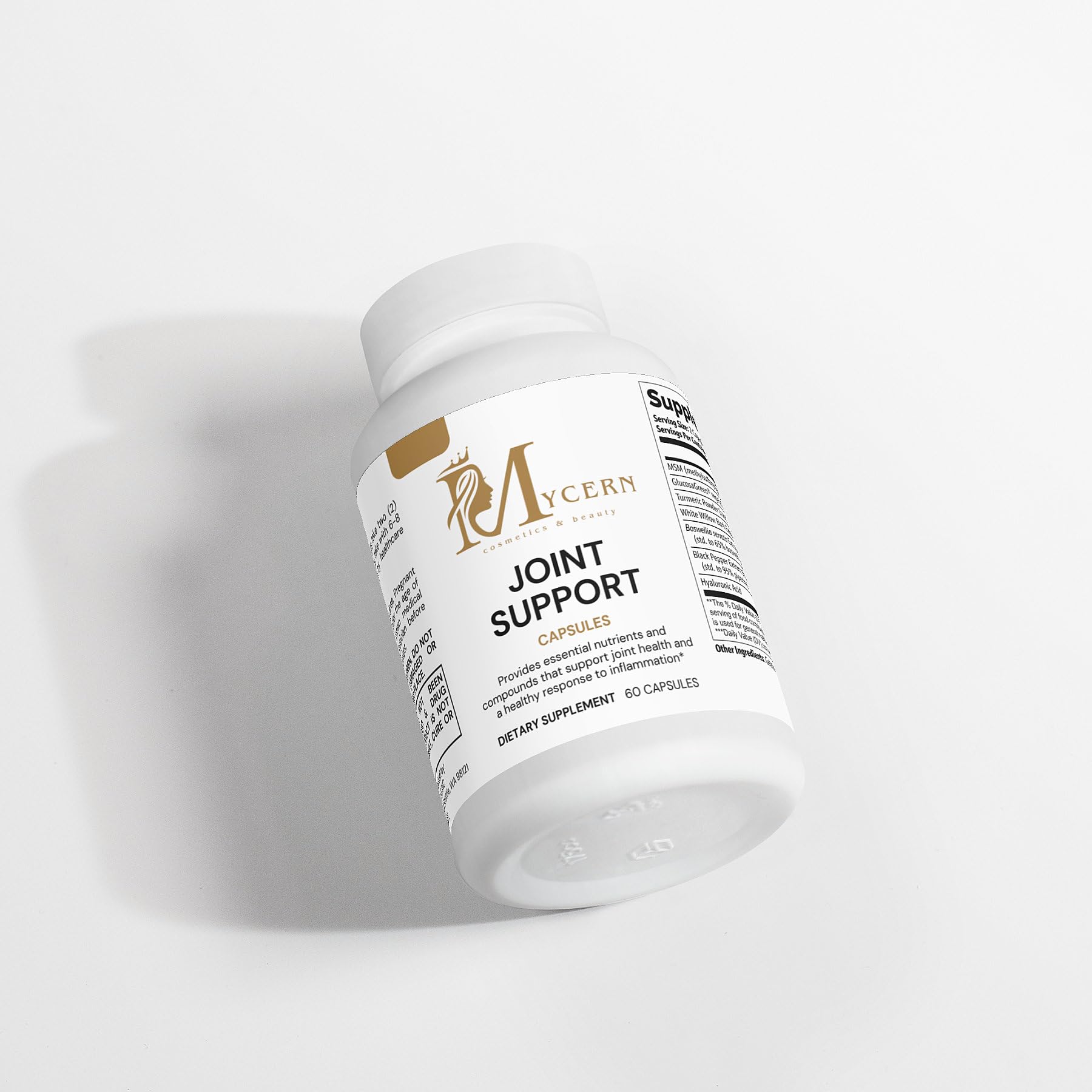 Joint Support Supplement – 60 Caps – MSM, Glucosamine HCl, Turmeric Supplement, Boswellia, Hyaluronic Acid Capsules & Black Pepper, Flexibility, Mobility & Comfort Joint Health – Made in USA Mycern Au supplements