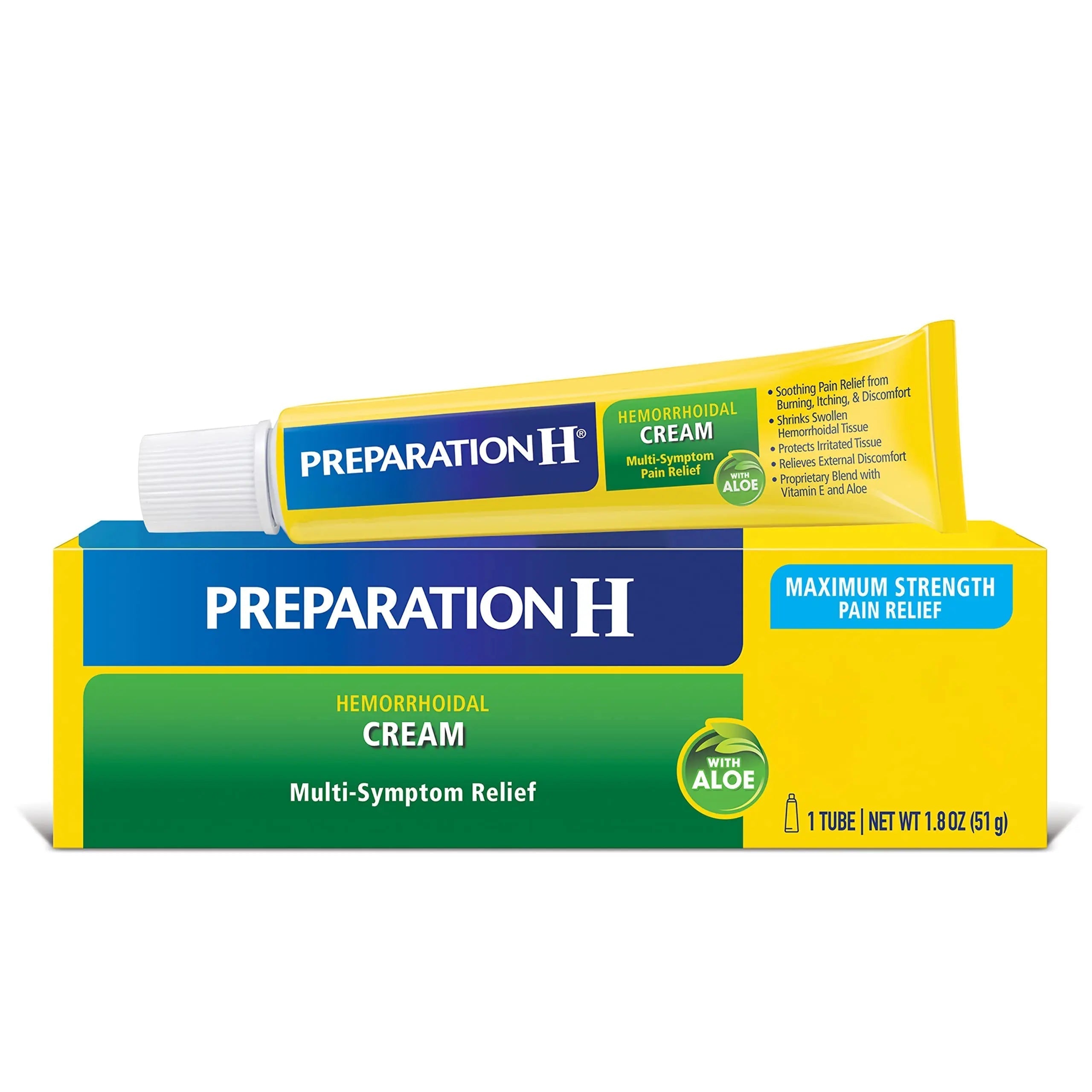 Preparation H Hemorrhoid Cream with Aloe for Multi-Symptom Relief - 1.8 Oz Tube Preparation H Au supplements