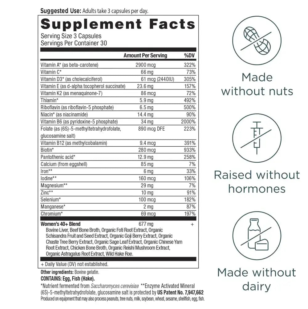 Ancient Nutrition Multivitamin for Women 40, Multi Vitamin and Immune Support with Vitamin D & C, 20 Vitamins and Minerals Ancient Nutrition Au supplements