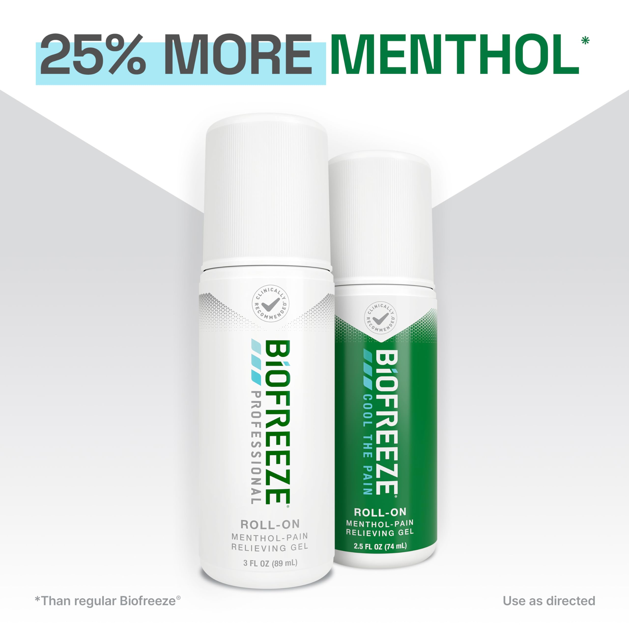 Biofreeze Professional Pain Relief Roll On, Travel Size Arthritis Discomfort Reliever, Fast Acting & Long Lasting Formula, Cooling Menthol Gel 3 Fl Oz (Pack of 3) Biofreeze Au supplements