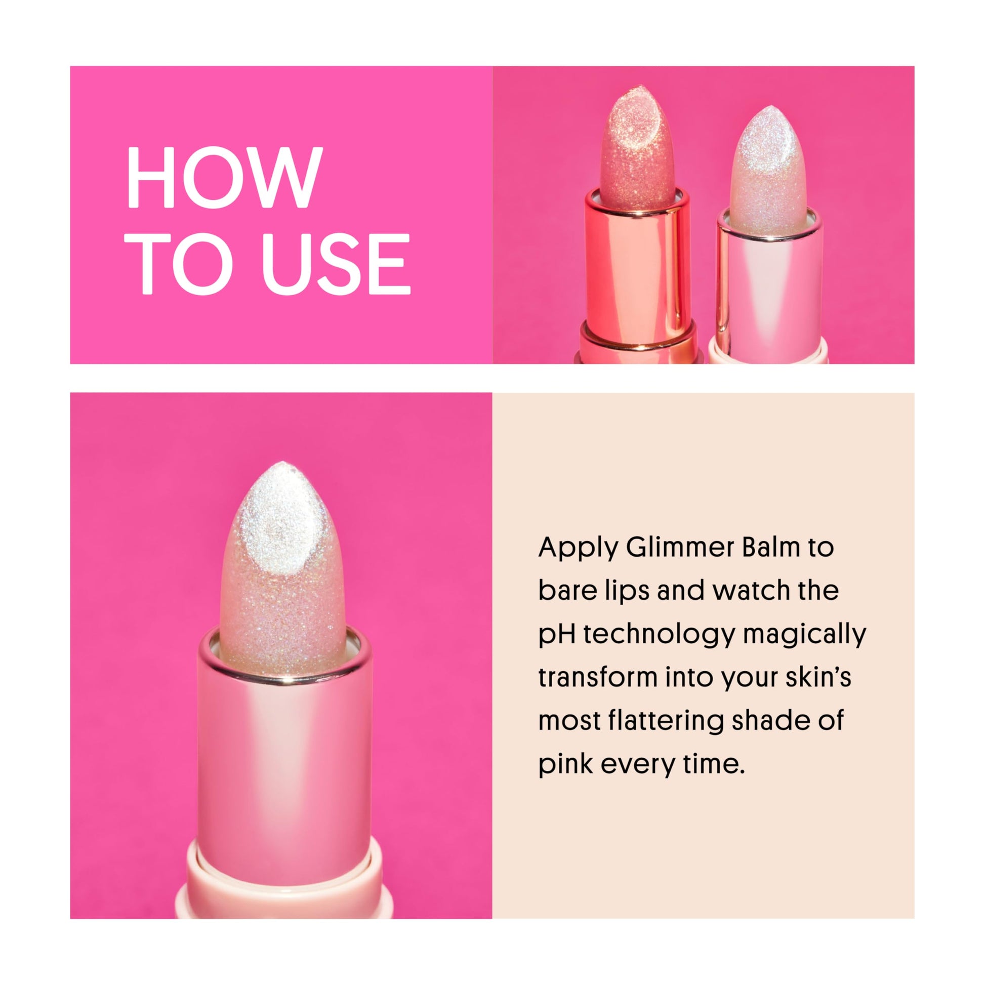 Winky Lux Unicorn Glimmer Balm -Hydrating ph Lip Balm, Natural Pink Tint with pH Color Changing, Moisturize & Soften Lips While Leaving Sheer Pink Tint, with Vanilla Scent Winky Lux Au supplements