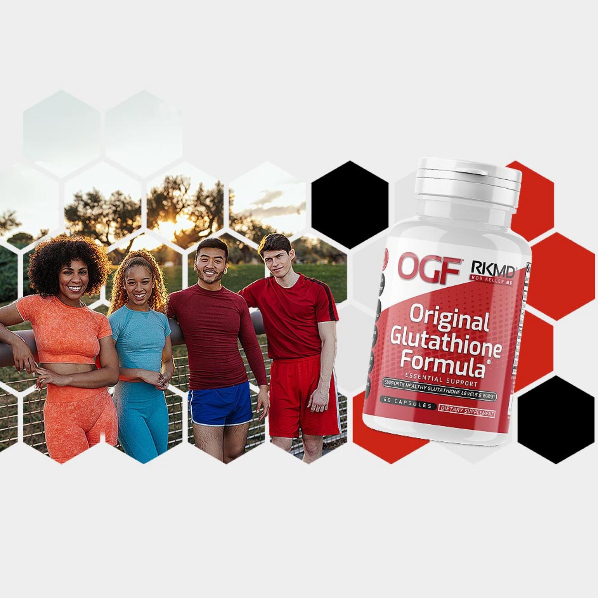 Original Glutathione Formula Essential Support, RobKellerMD, Advanced Antioxidant Formula, Helps Body Produce Glutathione Naturally for Detox, Immune Health, Mental Clarity, & Daily Wellness, 60 caps Rob Keller MD Au supplements