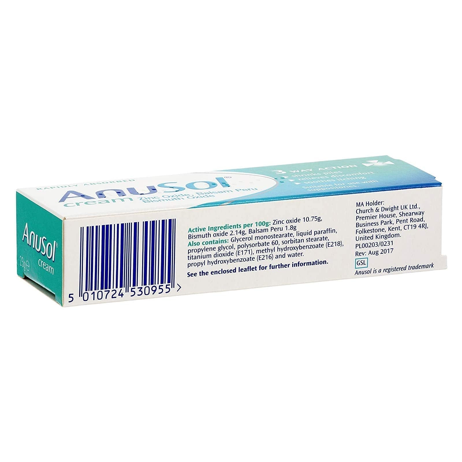 Anusol Cream Haemorrhoid Treatment 23G Anusol Au supplements