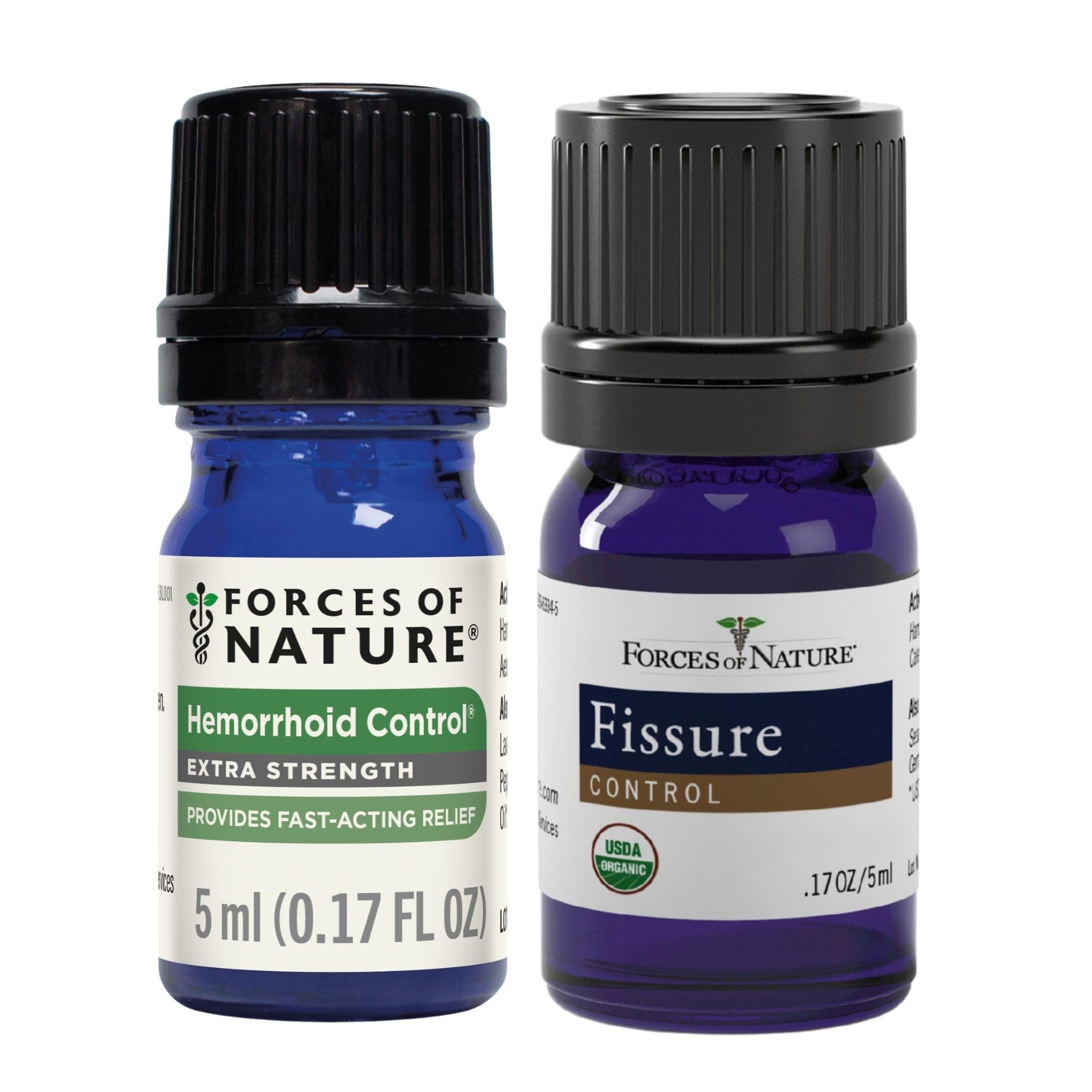 Forces of Nature Hemorrhoid Control Extra Strength (5ml) + Organic Fissure Care (5ml) | Virtual Bundle Forces of Nature Au supplements