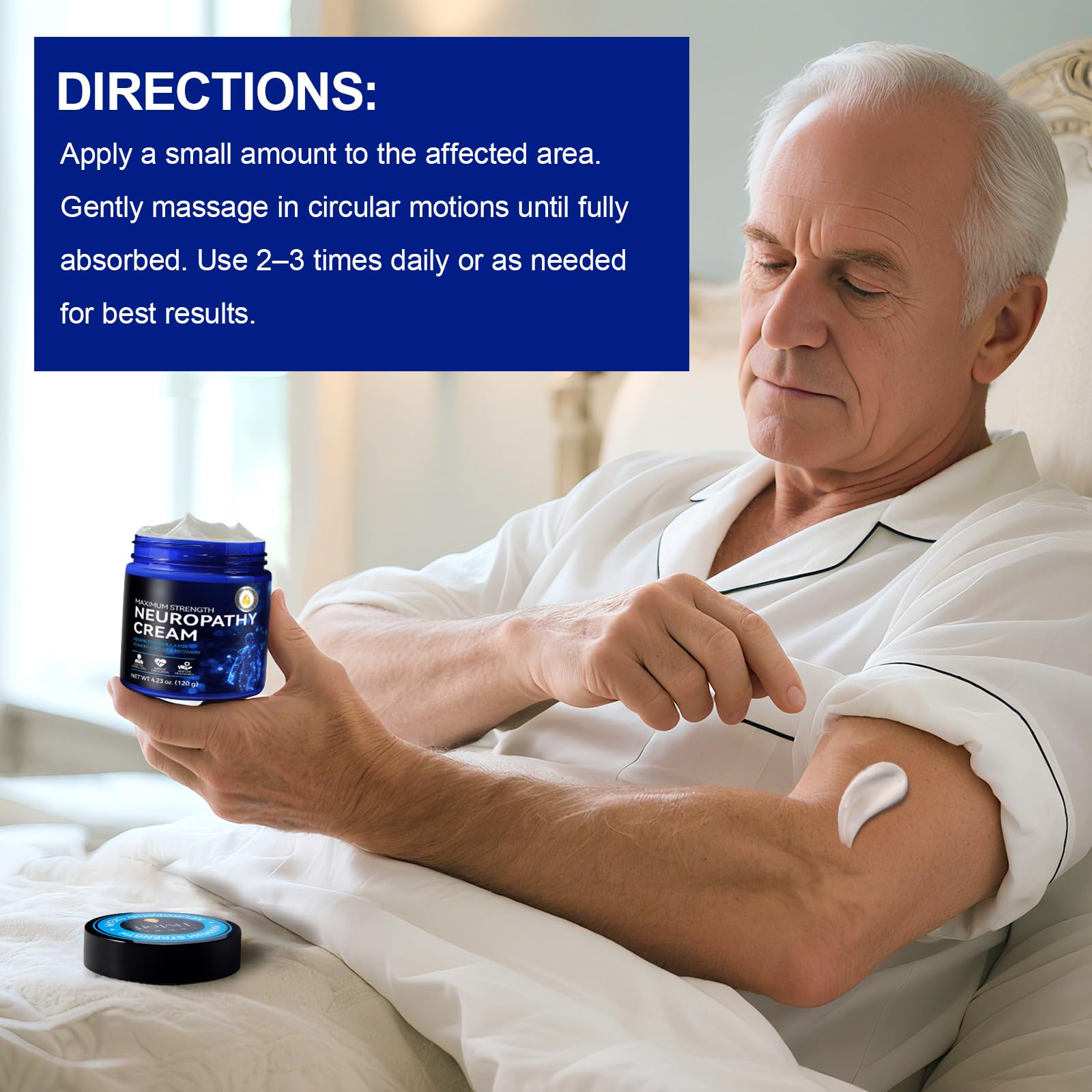 Neuropathy Cream Extra Strength 120g, Neuropathy Nerve Pain Relief Cream Contains Arnica, Vitamin B6 & Lavender, Deep Soothing & Moisturizing Aus Healthcare Au supplements