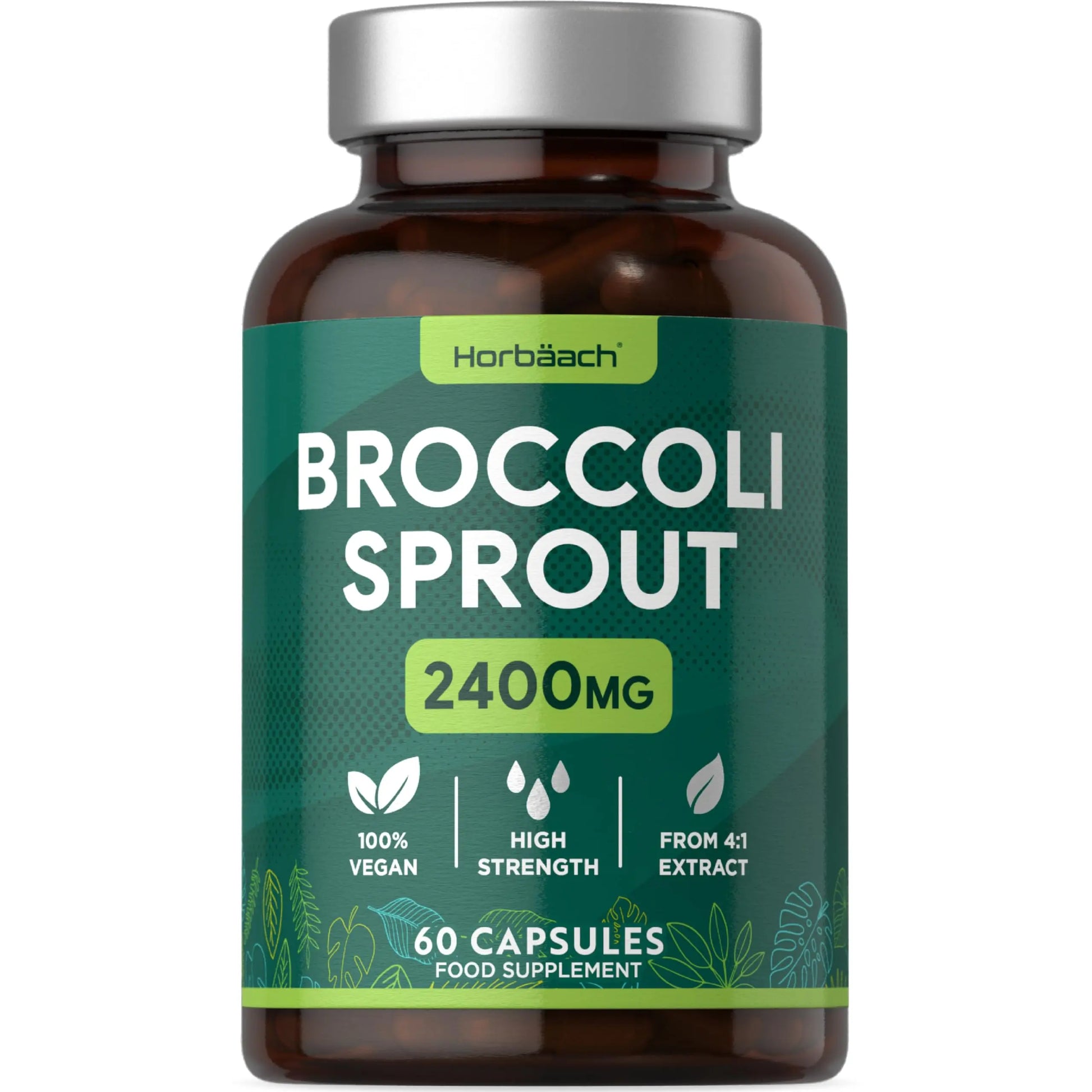 Broccoli Sprout Extract | Activated Sulforaphane Supplement | 2400mg Capsules | 60 Ct Horbäach Au supplements