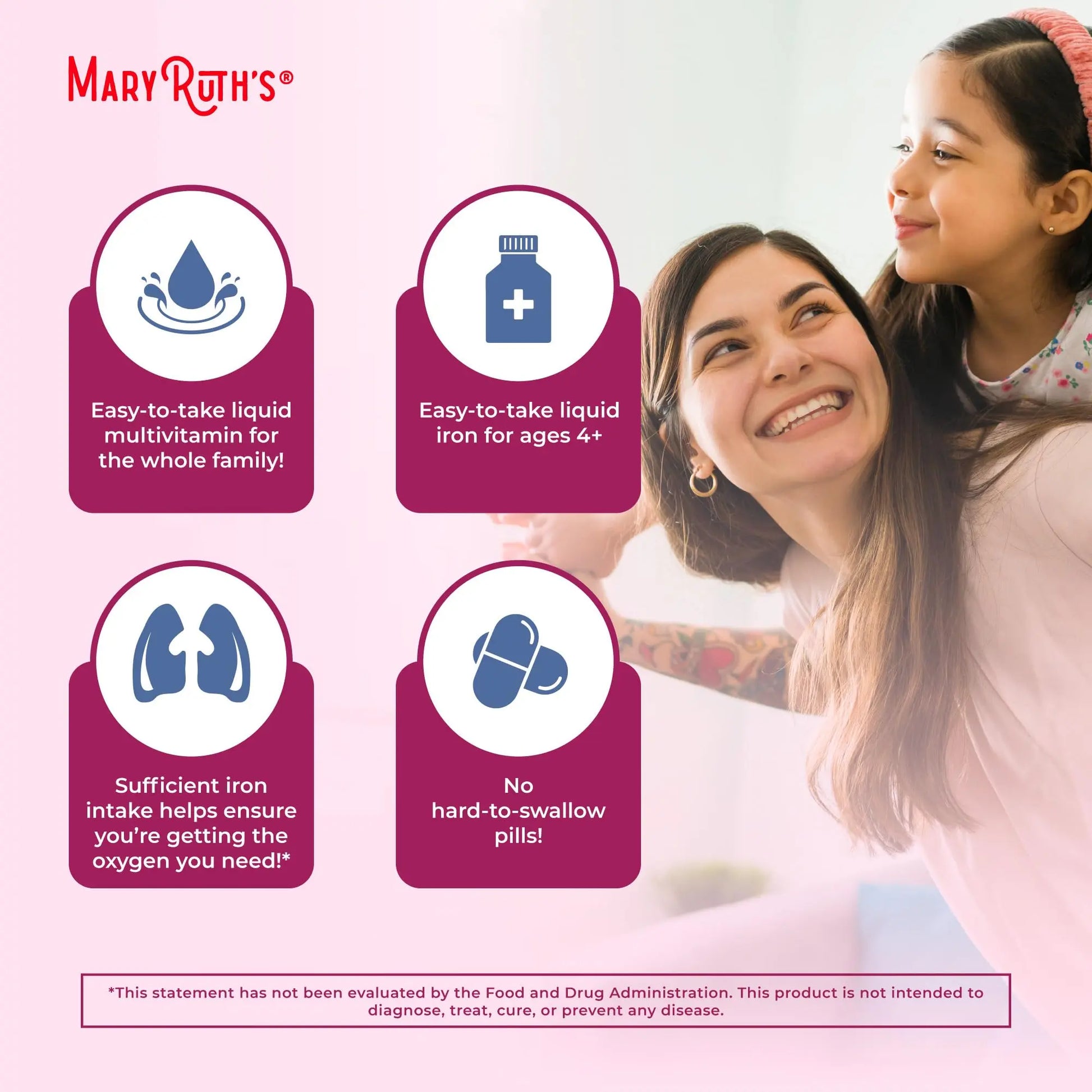 Iron Supplement for Women Men & Kids | Liquid Iron Supplement for Women Men & Kids | Iron for Healthy Blood & Oxygen | Ages 4 & Up | Sugar Free | Vegan | Non-GMO | Gluten Free | 15.22 Fl Oz MARYRUTH'S Au supplements